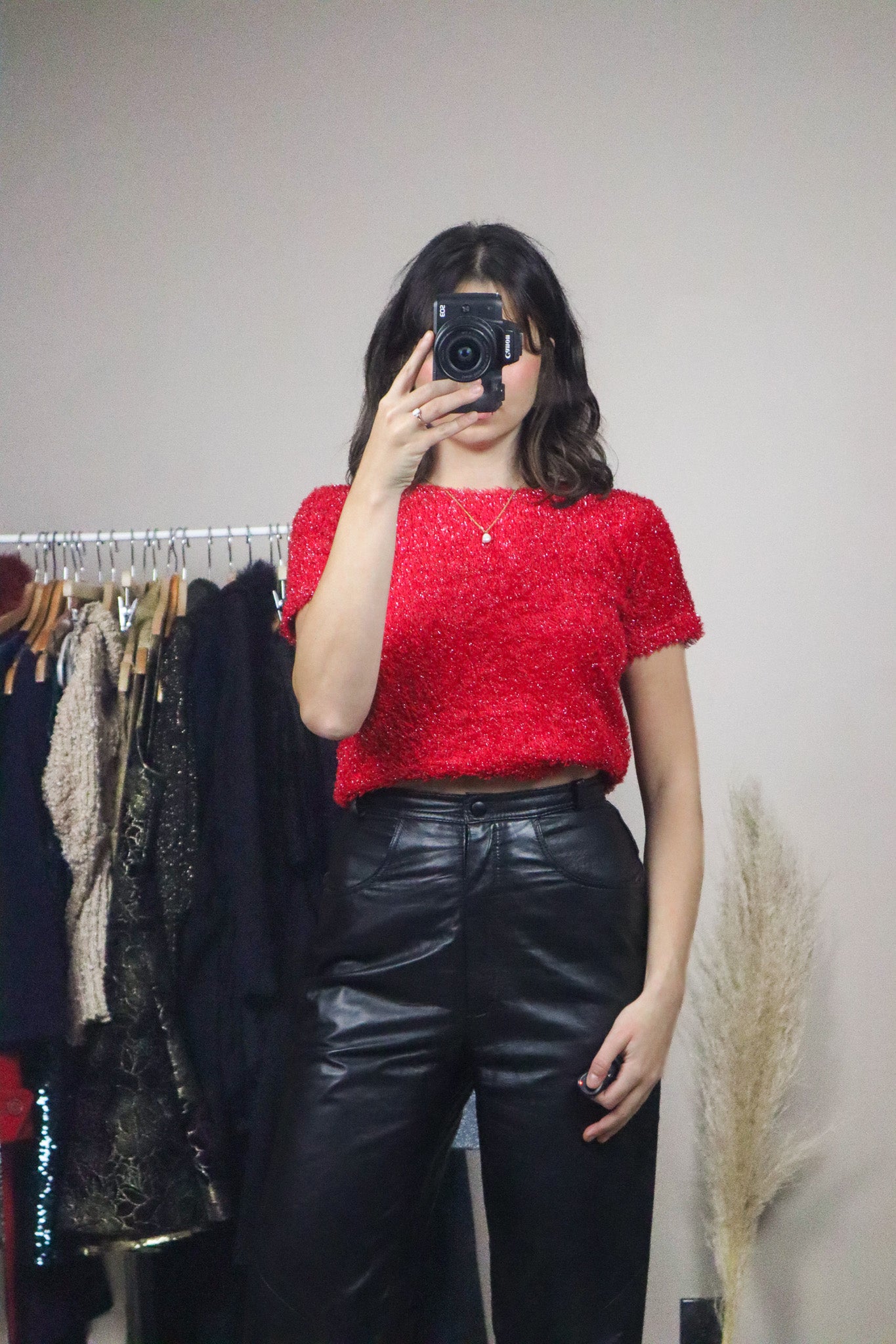 Made in Canada x Vintage x Fluffy Shimmer Top (M)
