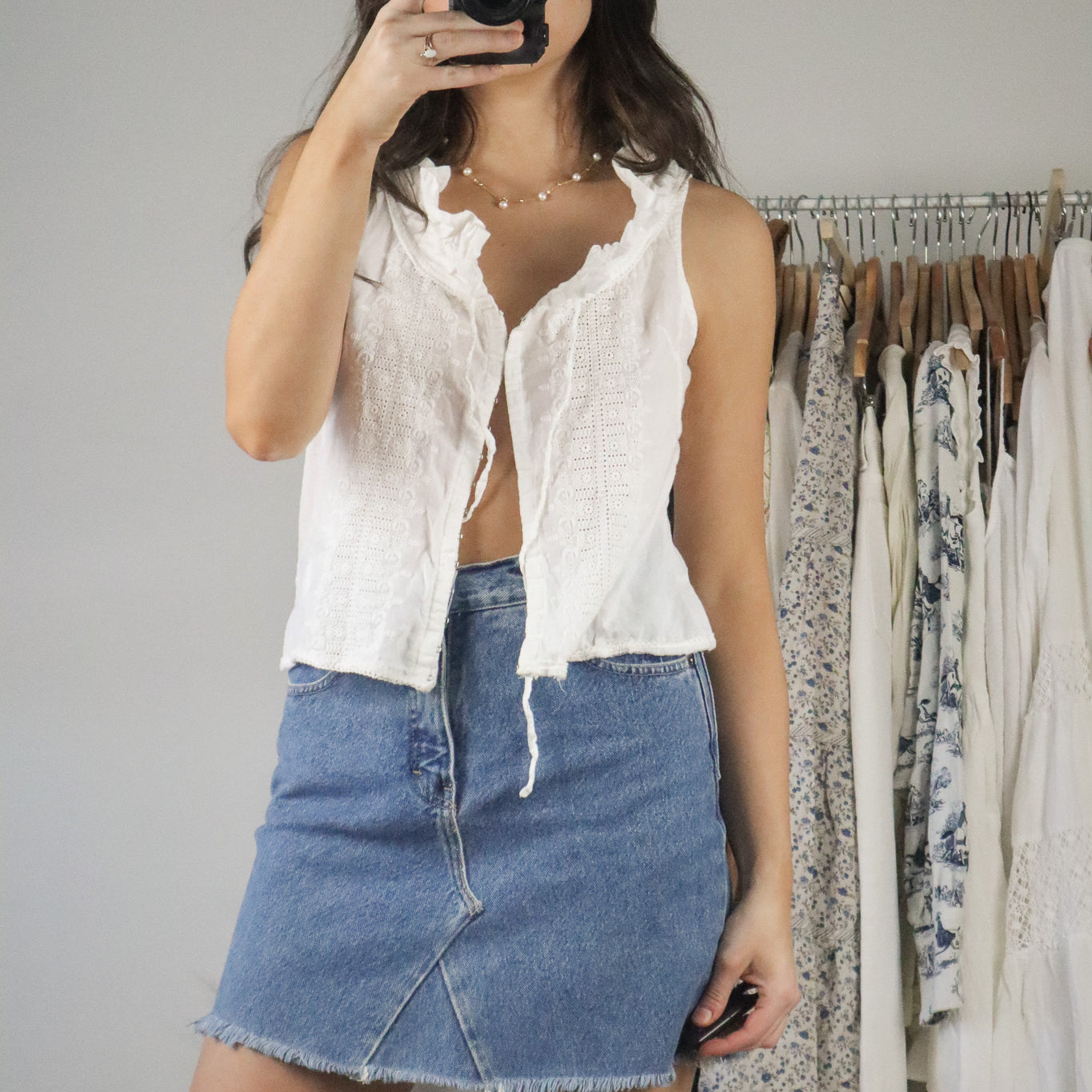 Vintage x Eyelette Clasp Tank (M)
