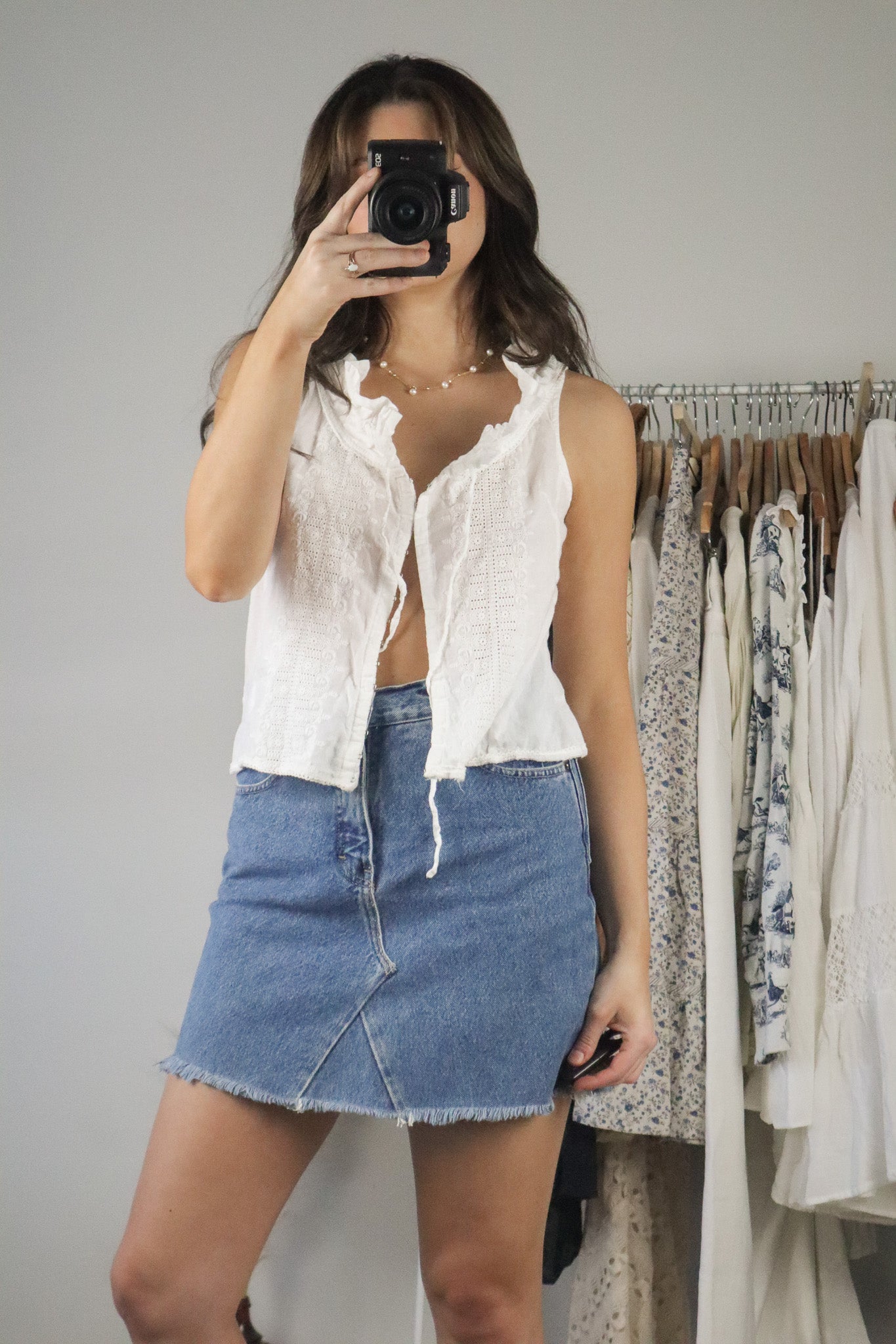 Vintage x Eyelette Clasp Tank (M)
