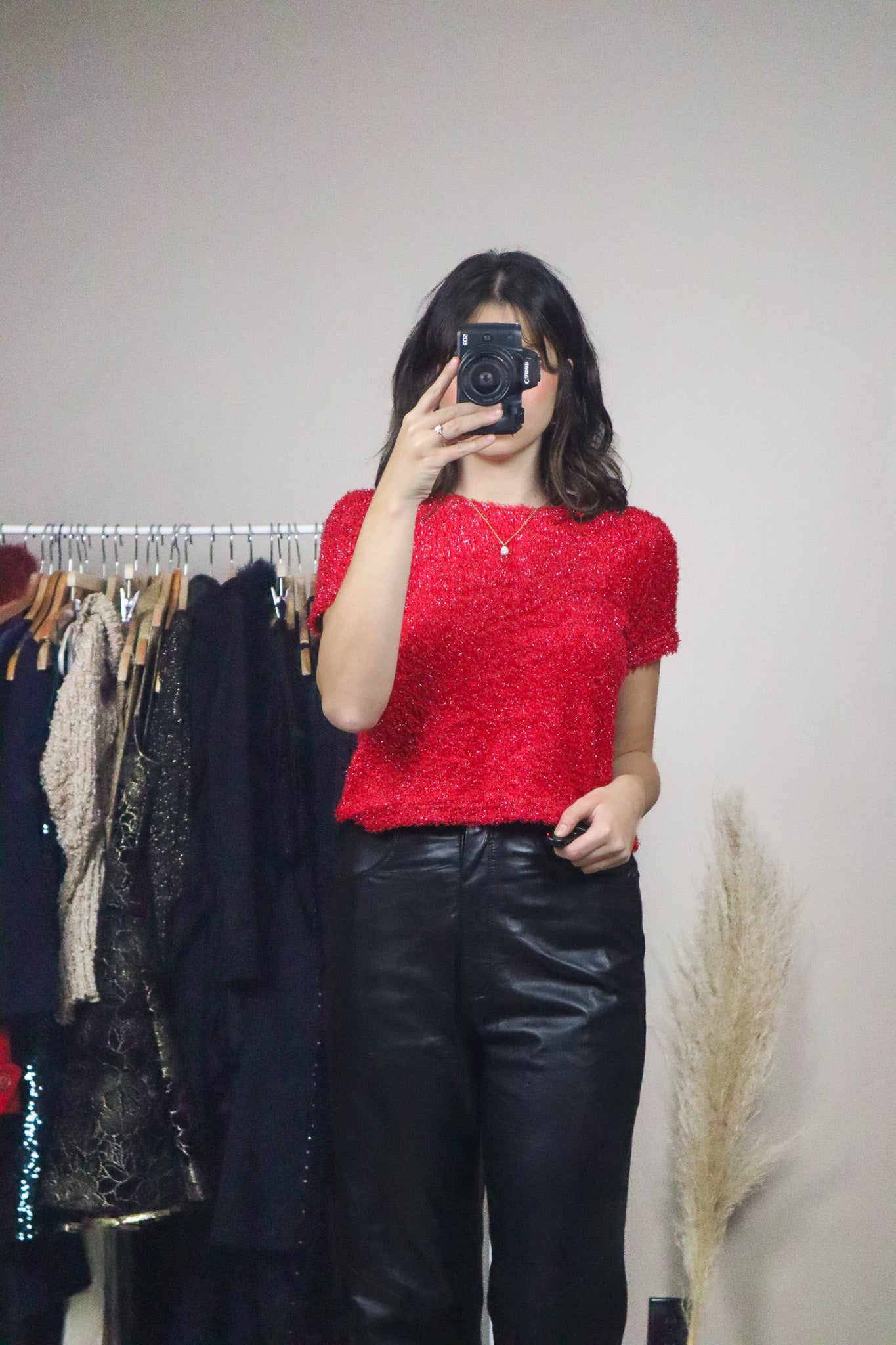 Made in Canada x Vintage x Fluffy Shimmer Top (M)