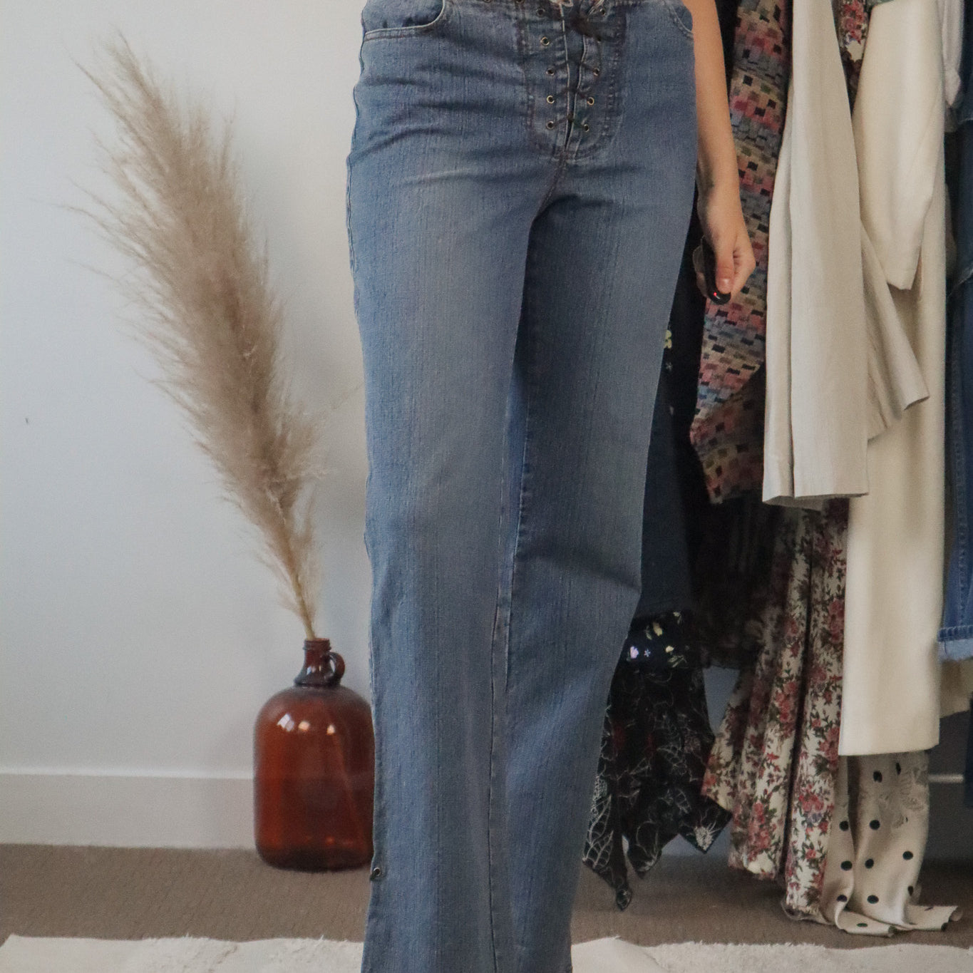 Made in Malta x Vintage x Lace Up Y2K Jeans (10)