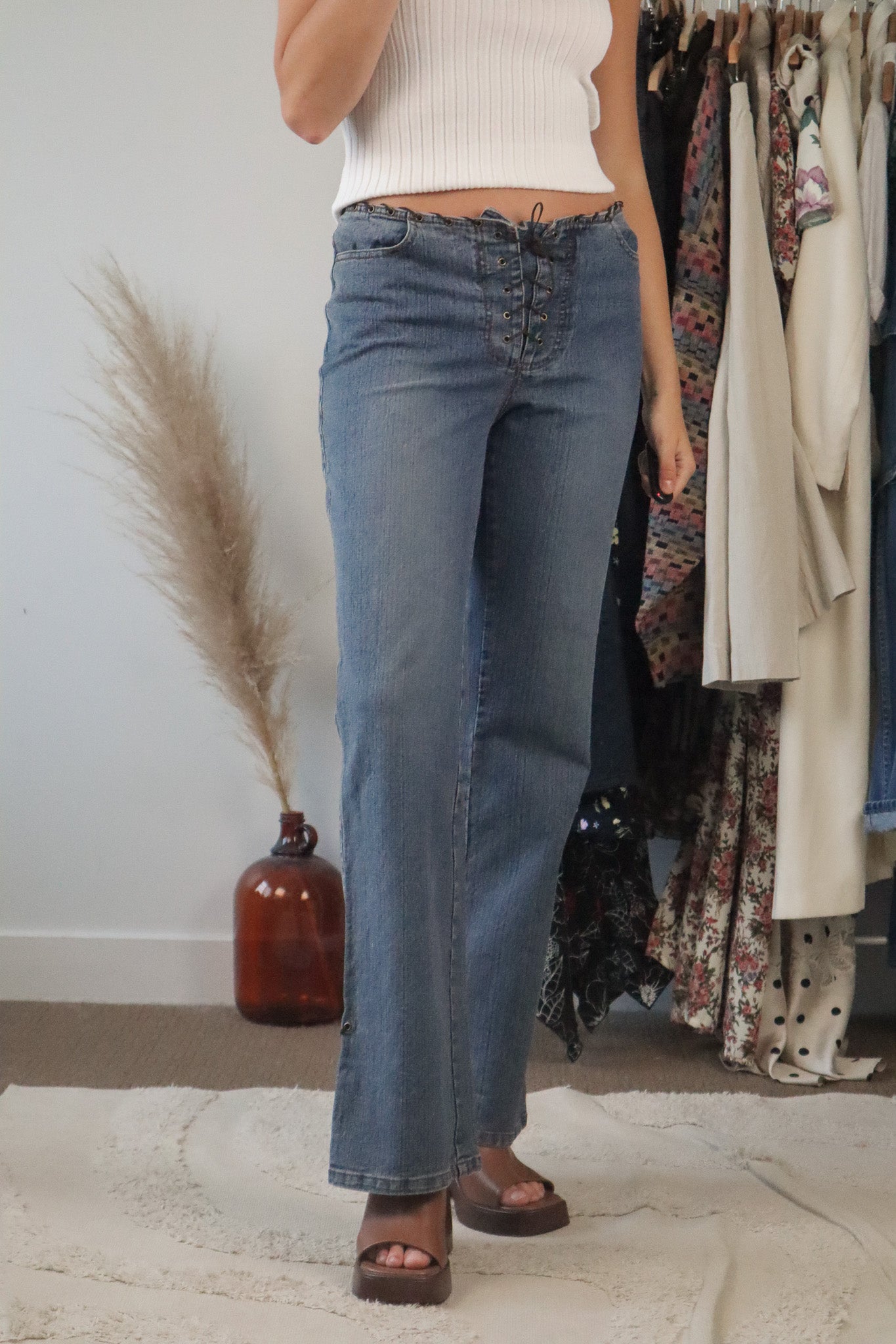 Made in Malta x Vintage x Lace Up Y2K Jeans (10)
