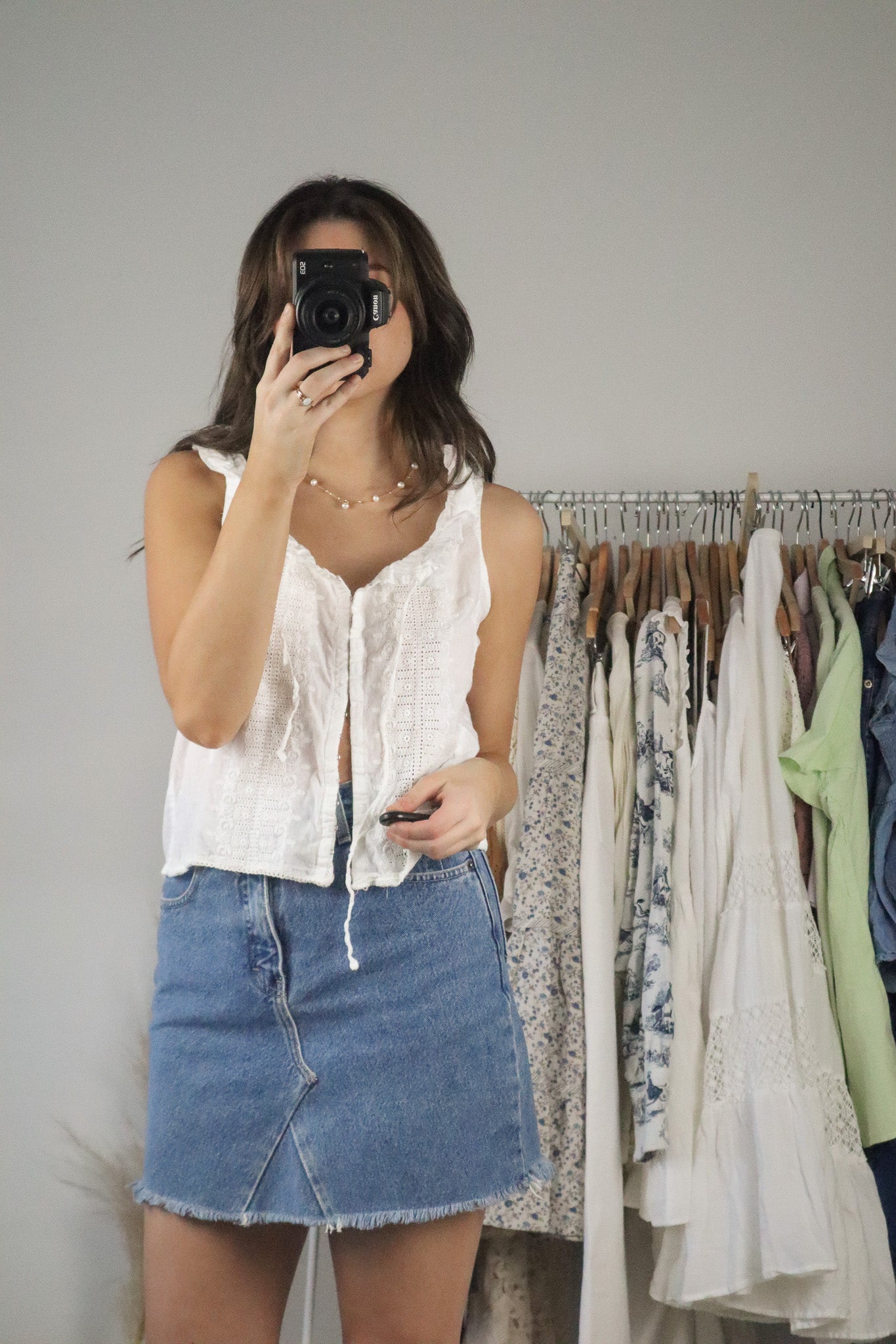 Vintage x Eyelette Clasp Tank (M)