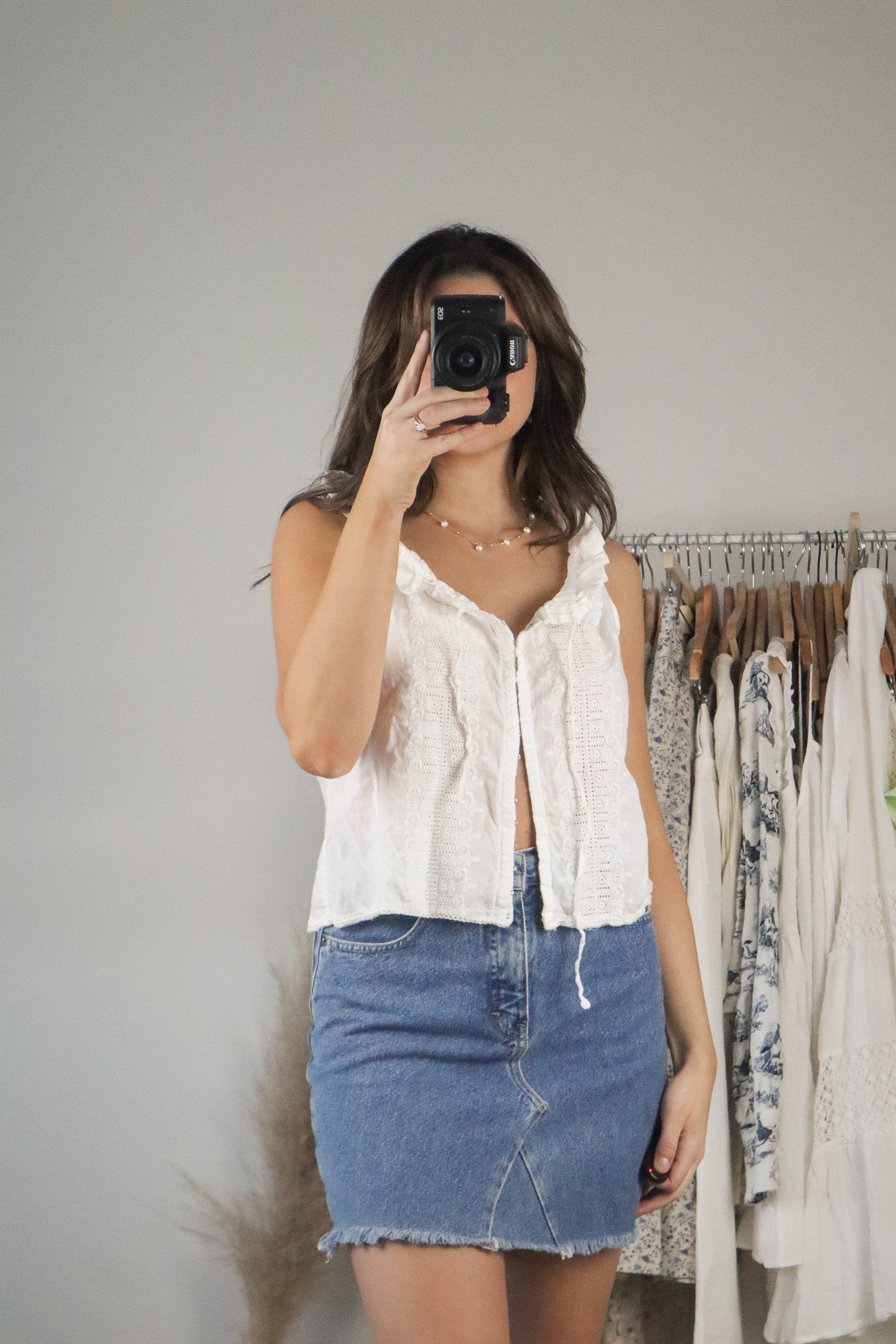 Vintage x Eyelette Clasp Tank (M)