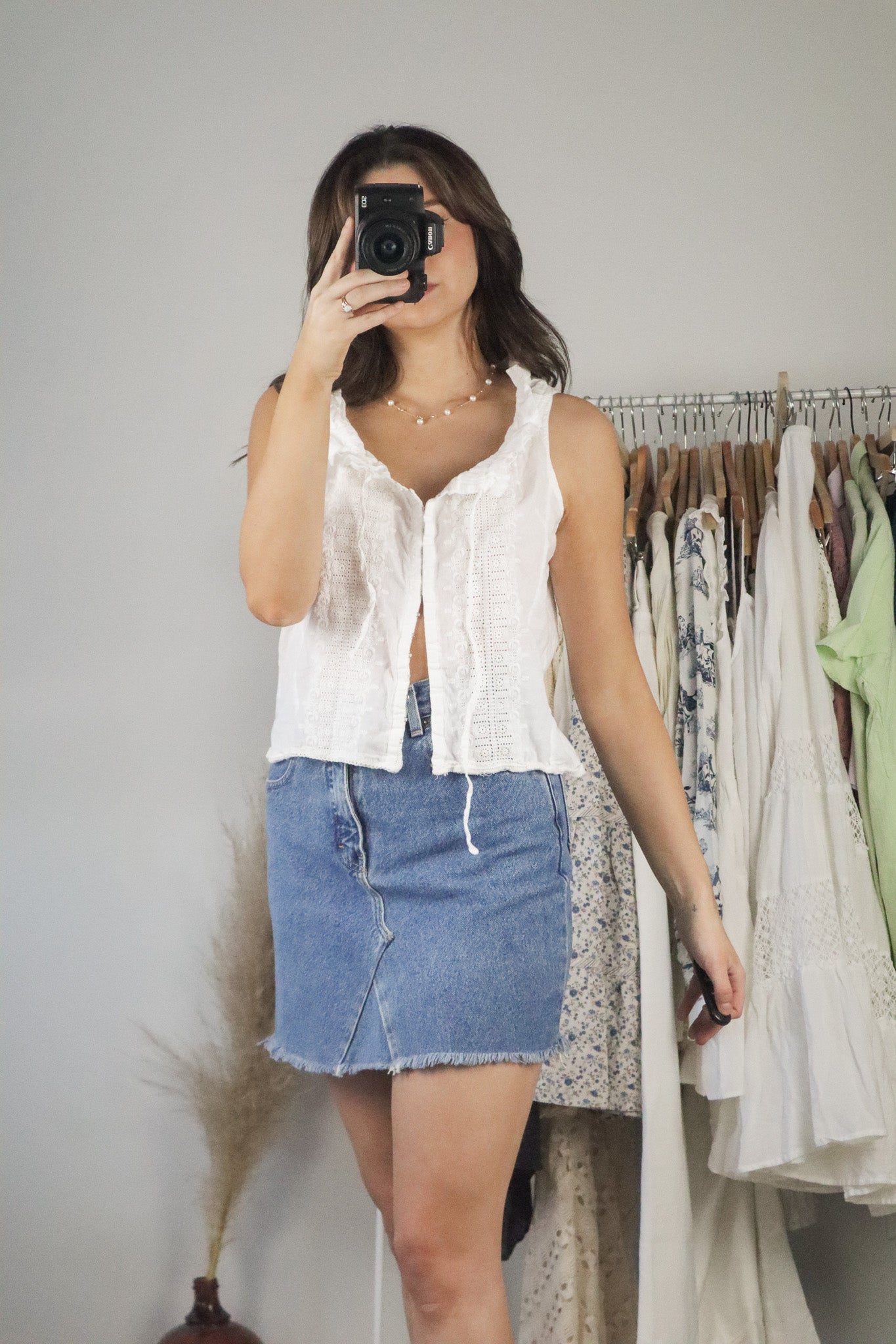 Vintage x Eyelette Clasp Tank (M)