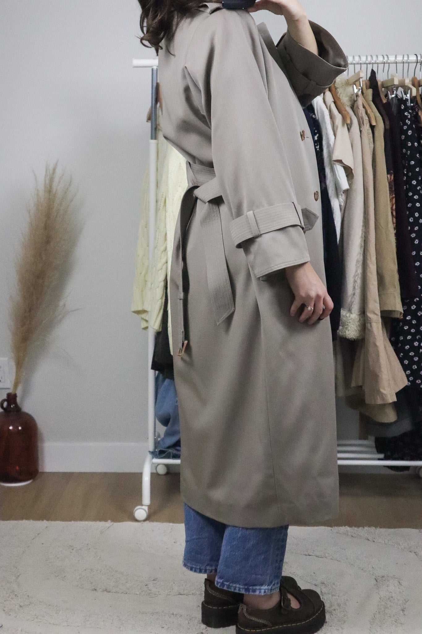 Vintage x Wool Trench Coat (S/M)
