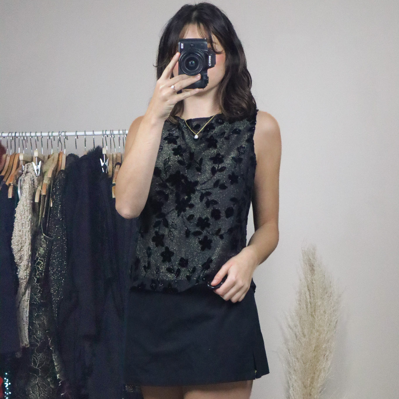 Made in Canada x Vintage x Shimmer Mesh Velvet Tank (6)