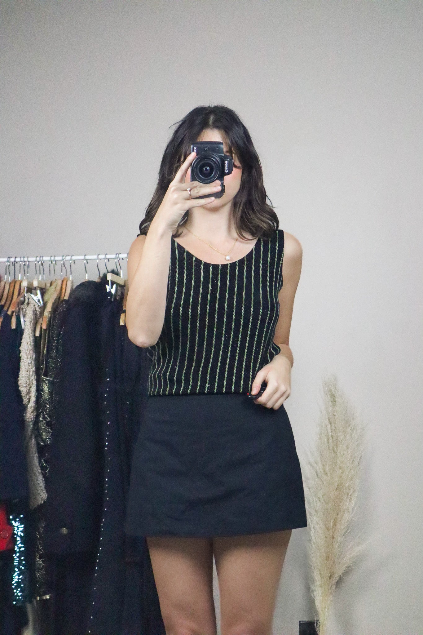 Vintage x Shimmer Striped Tank (M)