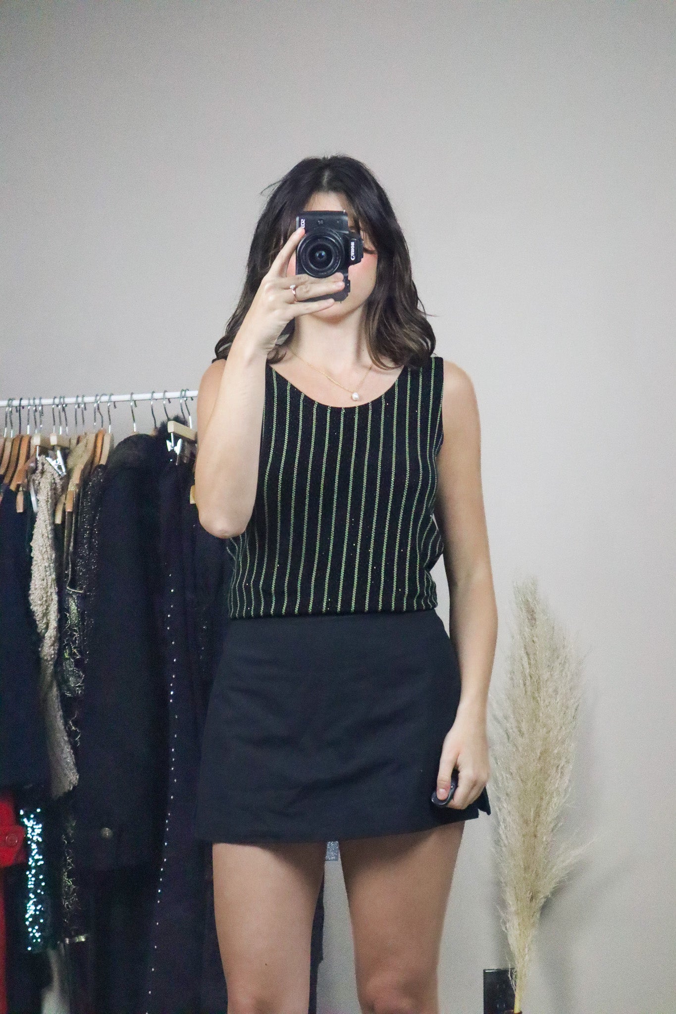 Vintage x Shimmer Striped Tank (M)
