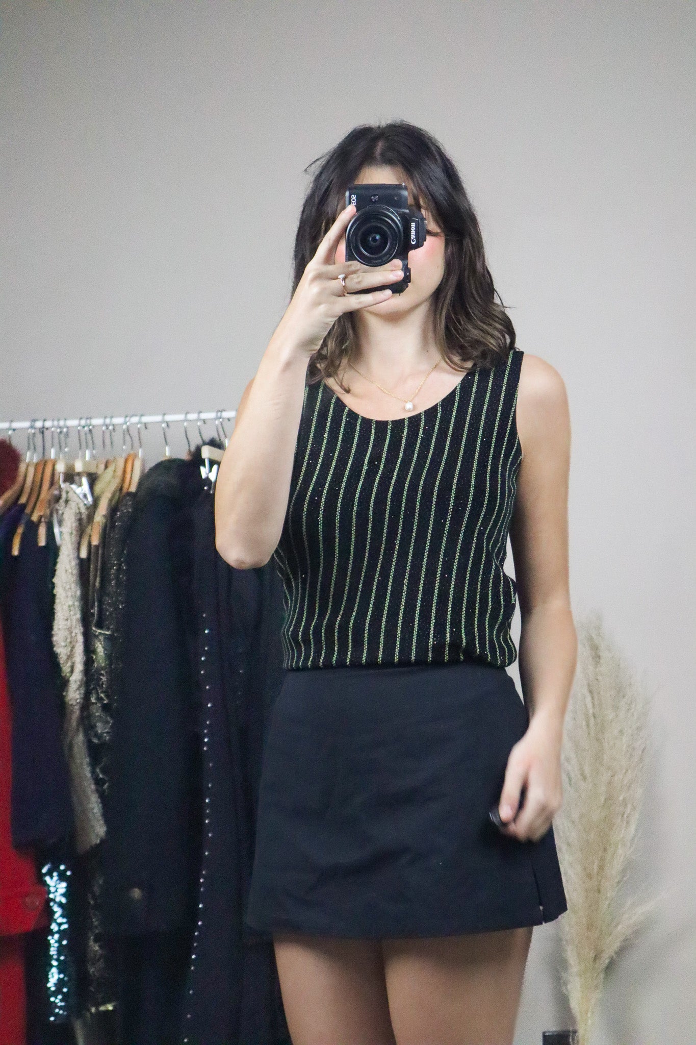 Vintage x Shimmer Striped Tank (M)