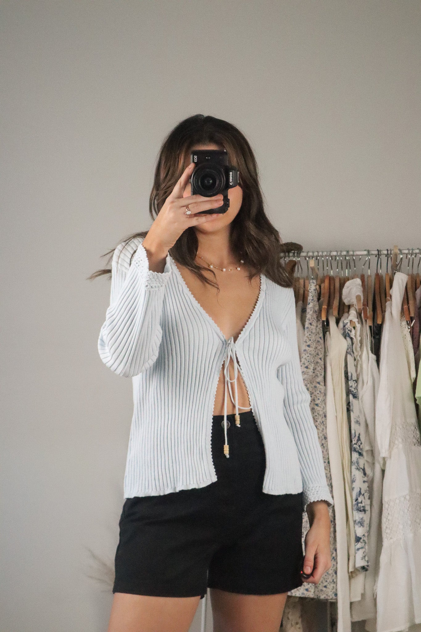 Vintage x Tie-Up Cardigan (M)