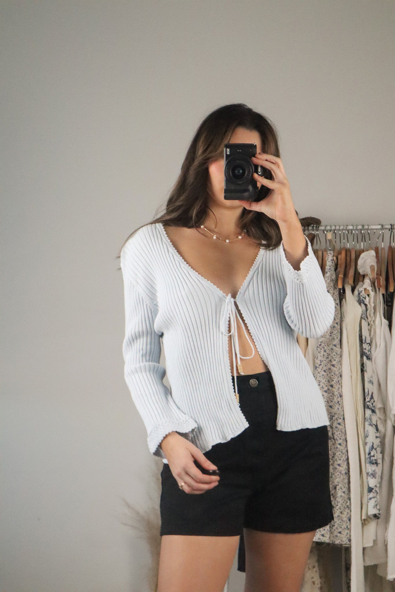 Vintage x Tie-Up Cardigan (M)
