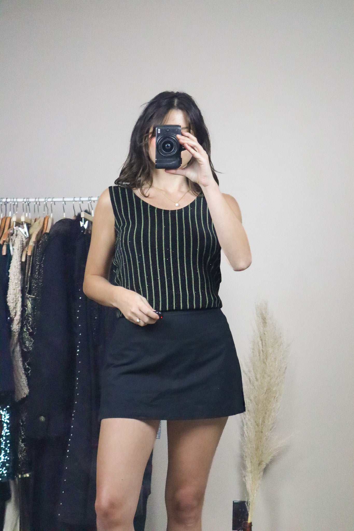 Vintage x Shimmer Striped Tank (M)