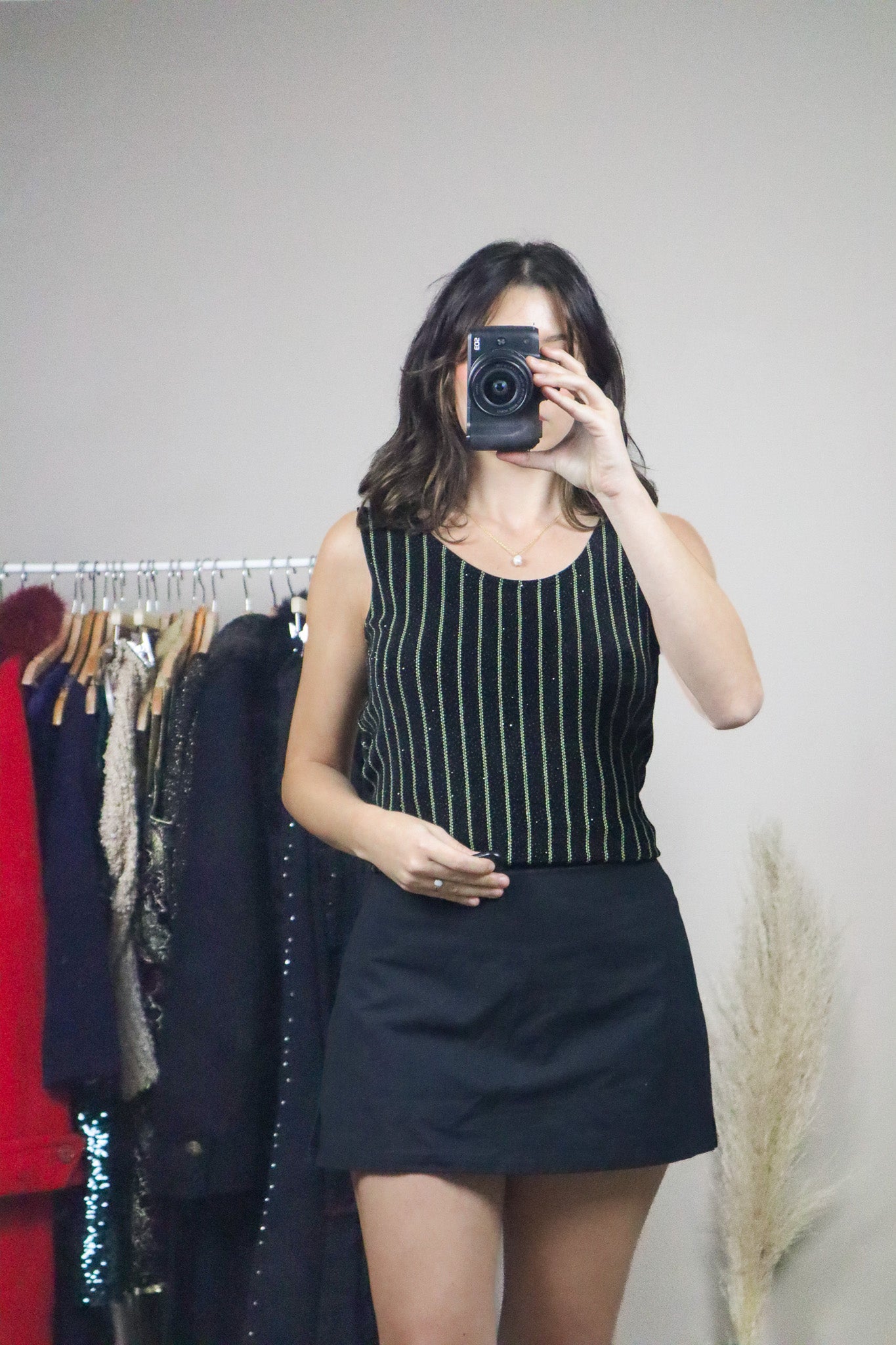 Vintage x Shimmer Striped Tank (M)