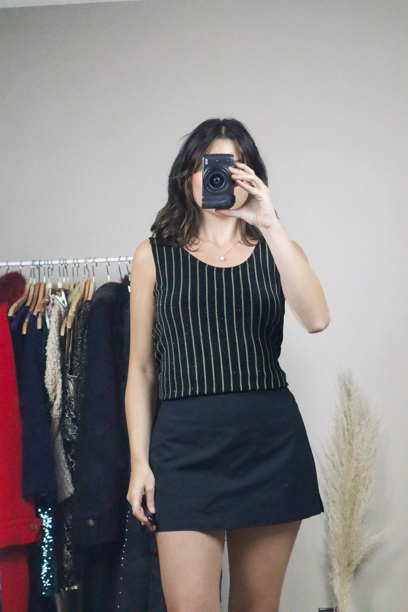 Vintage x Shimmer Striped Tank (M)