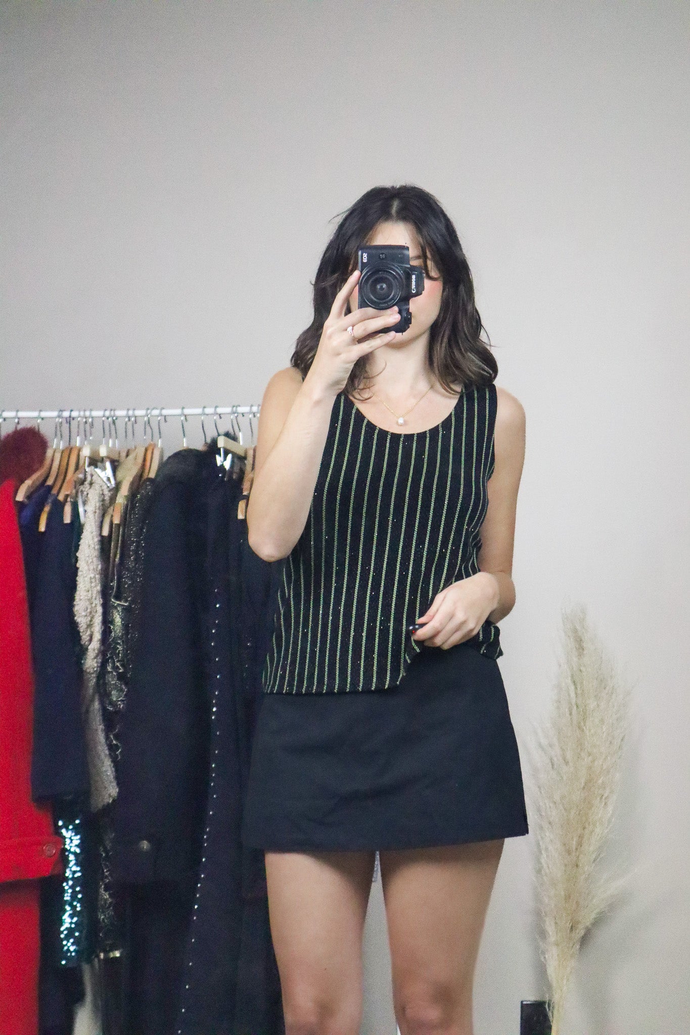 Vintage x Shimmer Striped Tank (M)