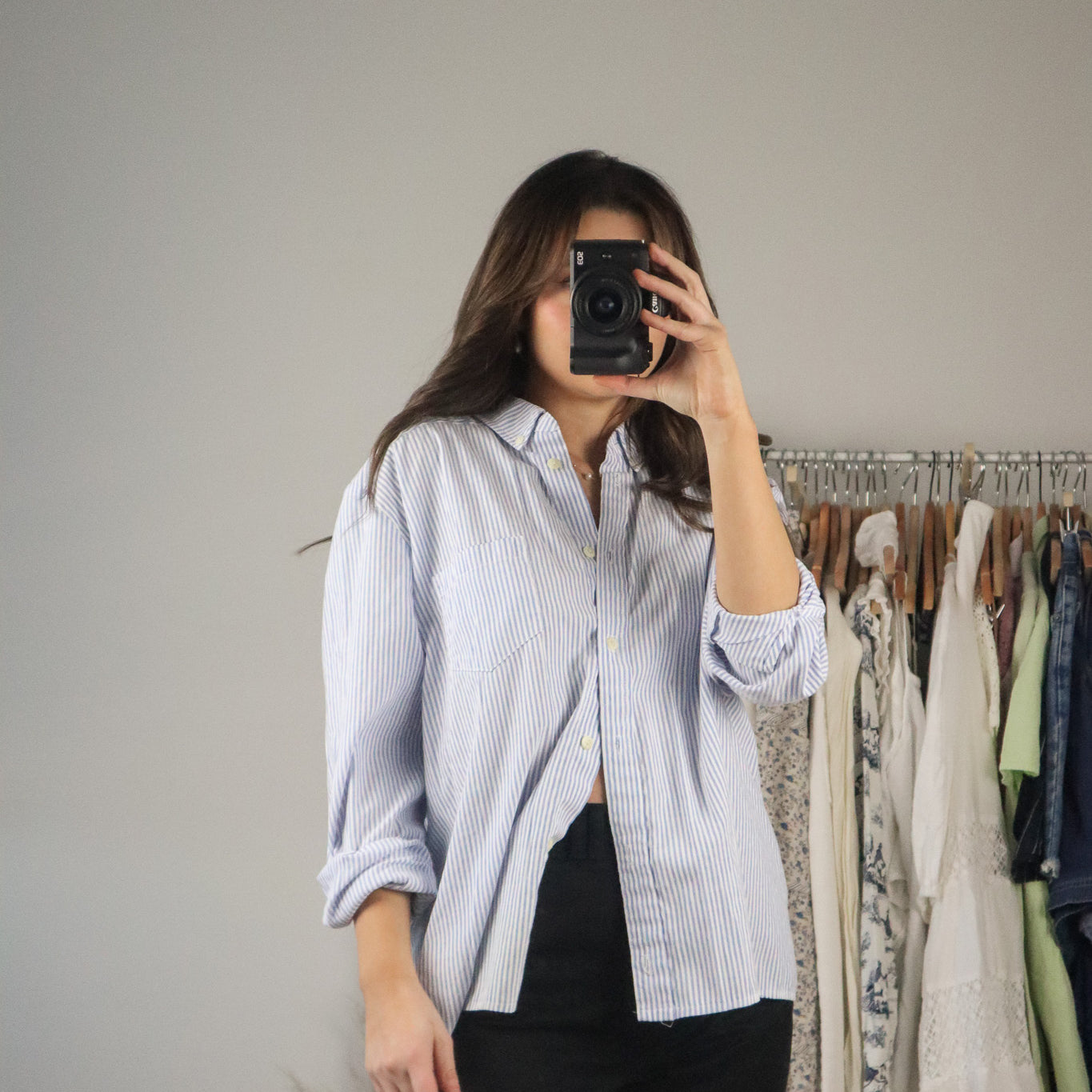 Vintage x Striped Button Down (M)