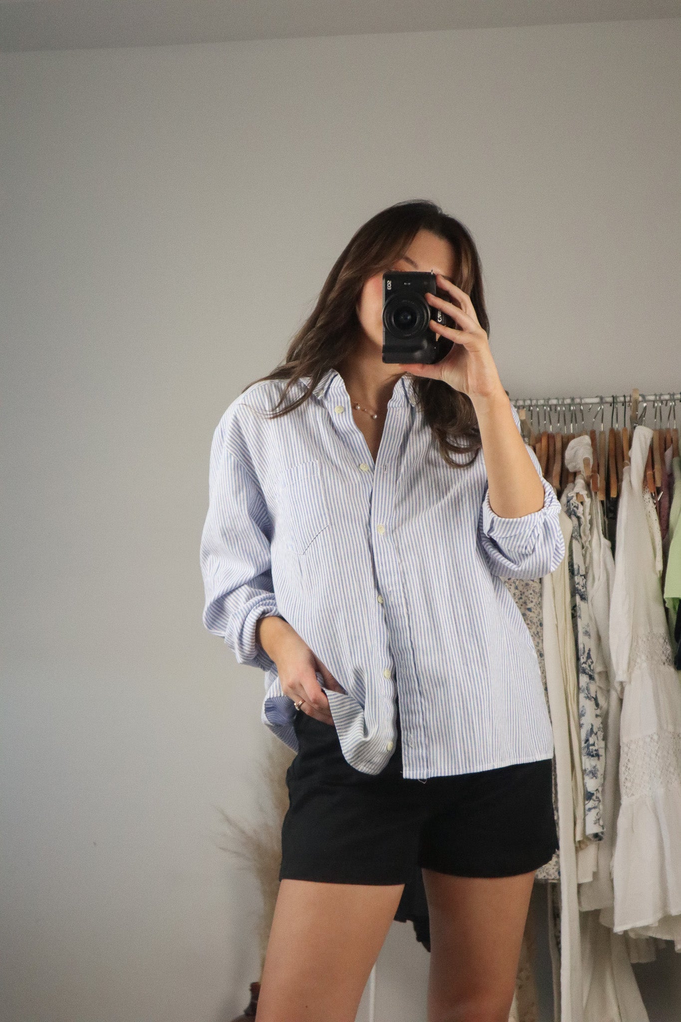 Vintage x Striped Button Down (M)
