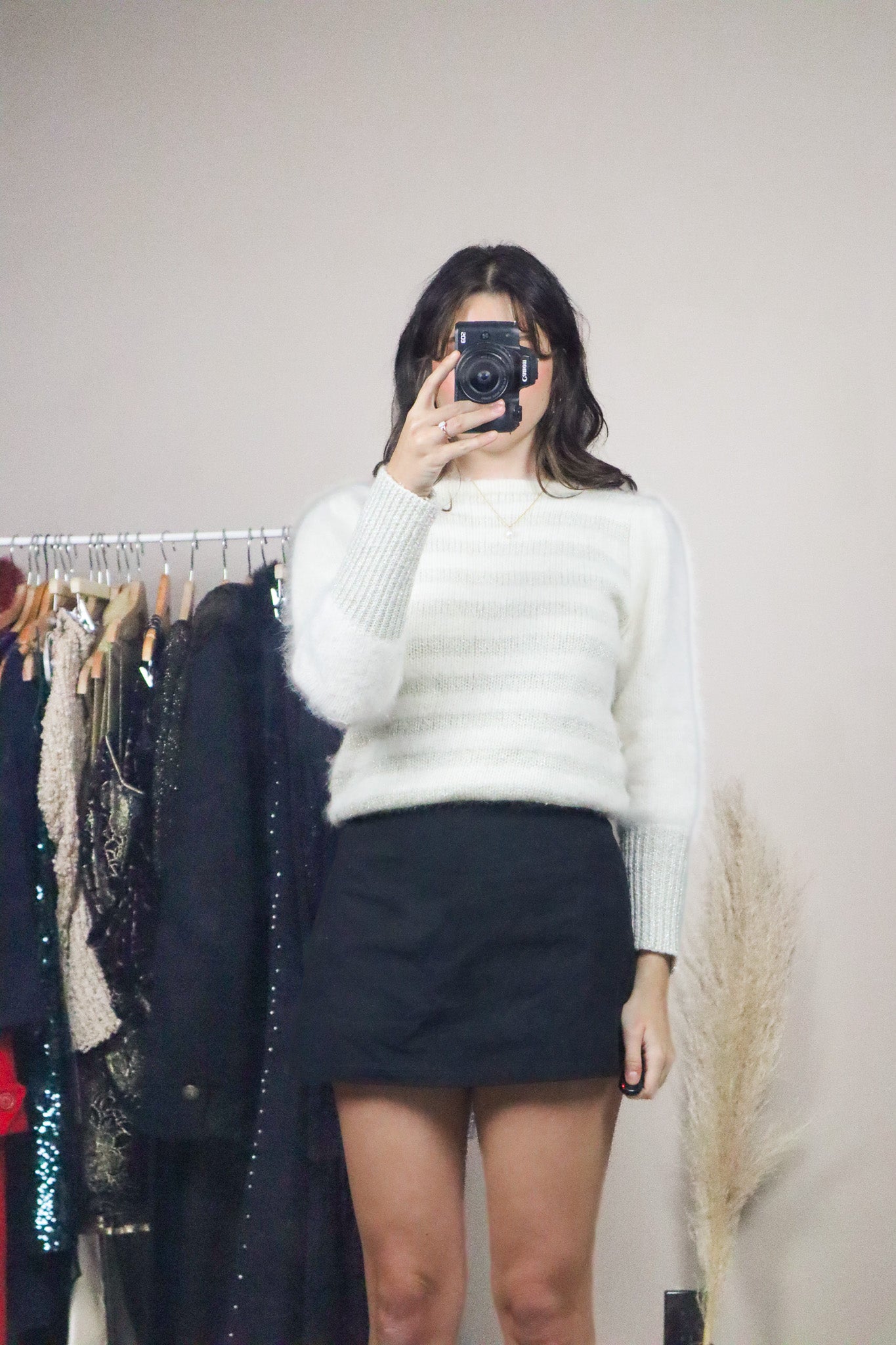 Vintage x Angora Blend Shimmer Sweater (XS/S)