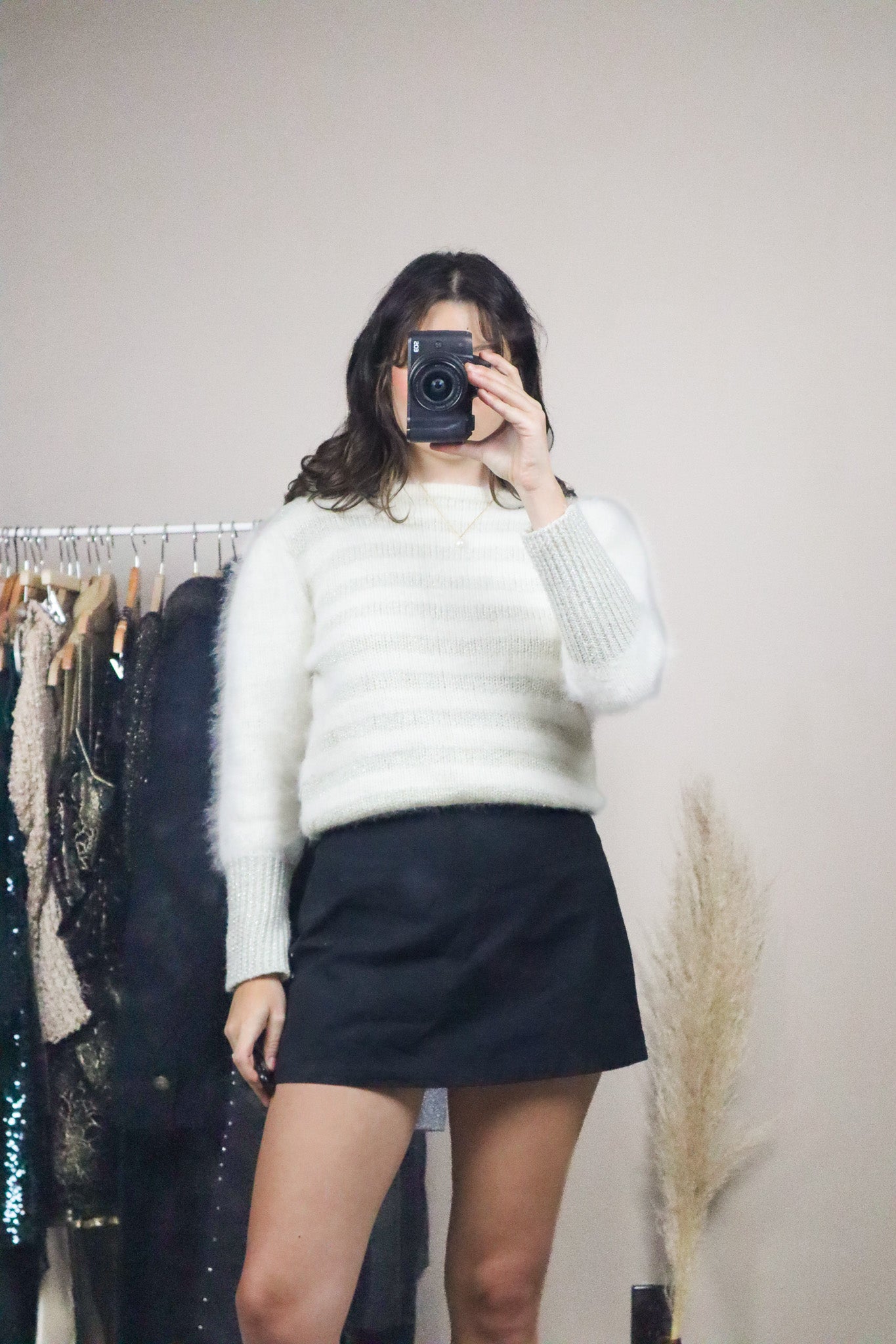 Vintage x Angora Blend Shimmer Sweater (XS/S)