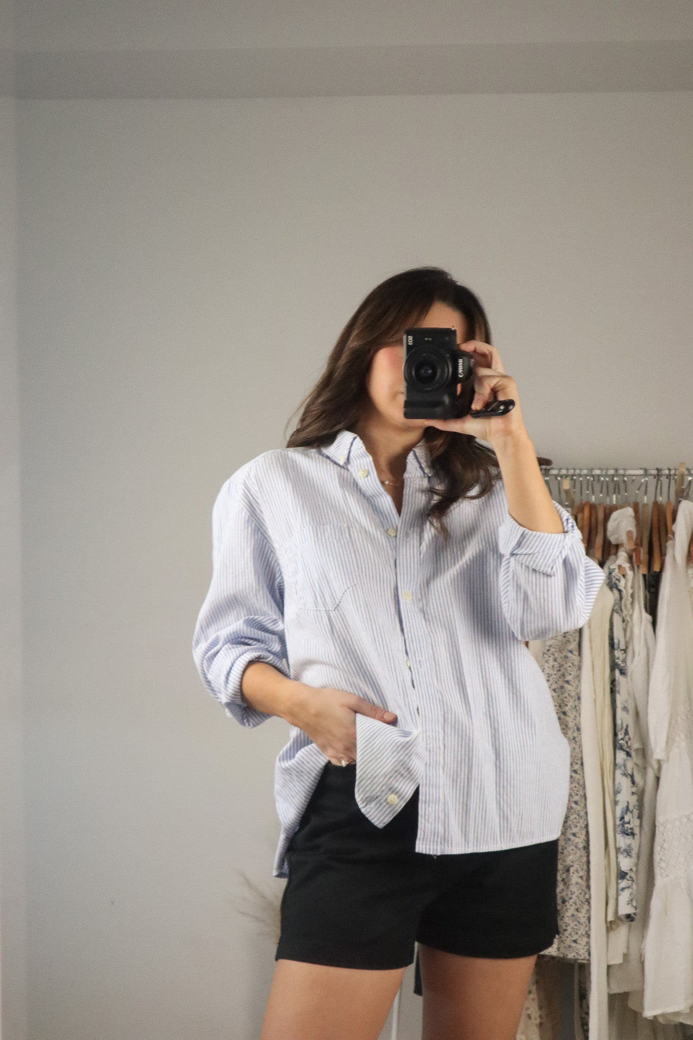 Vintage x Striped Button Down (M)