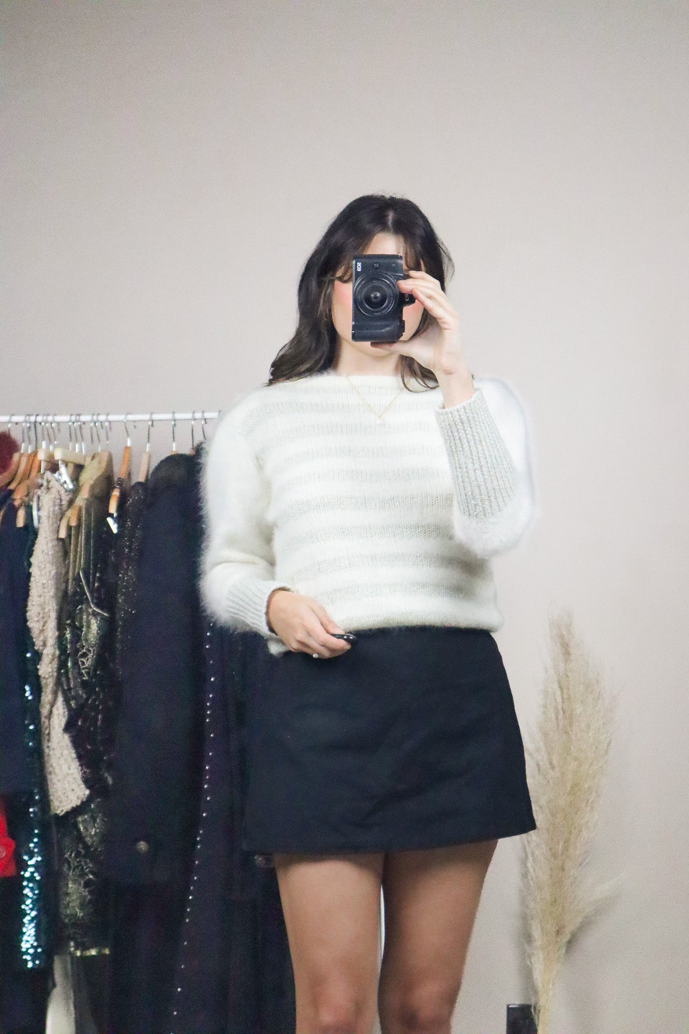 Vintage x Angora Blend Shimmer Sweater (XS/S)