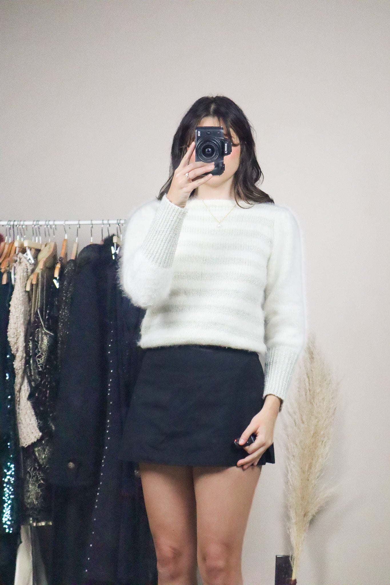 Vintage x Angora Blend Shimmer Sweater (XS/S)