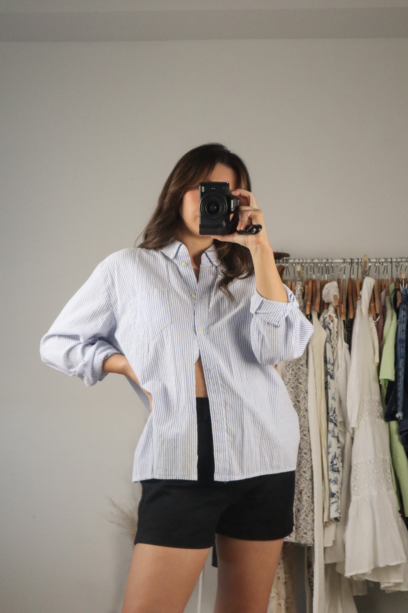 Vintage x Striped Button Down (M)