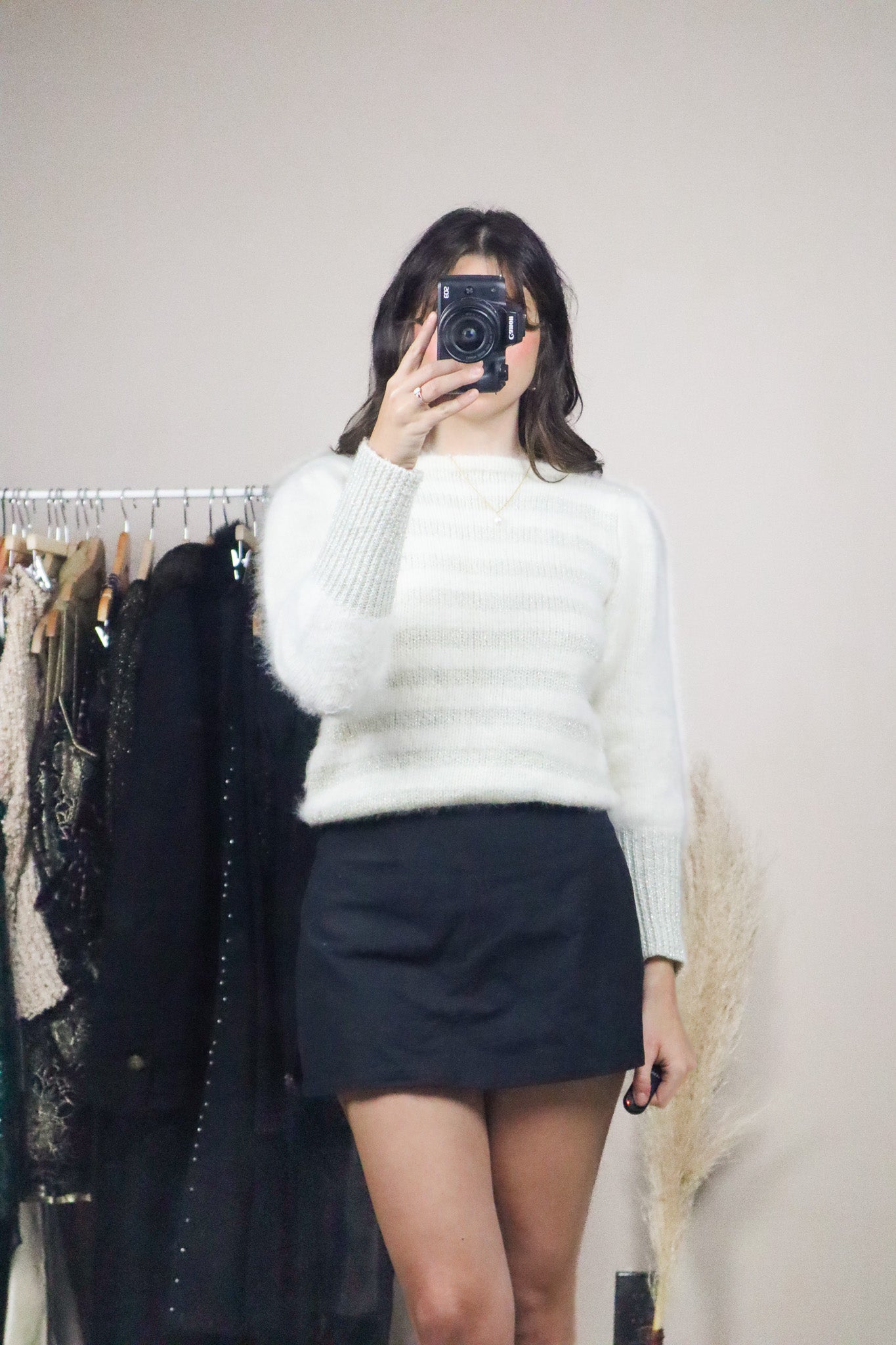 Vintage x Angora Blend Shimmer Sweater (XS/S)