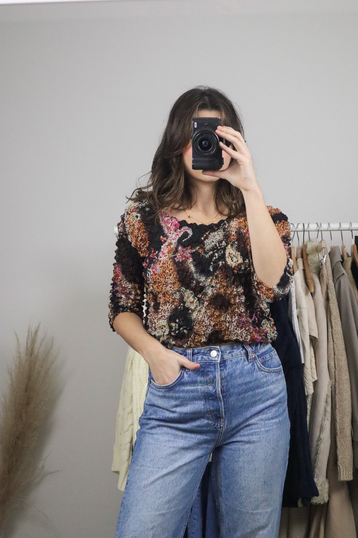 Vintage x Paisly Bubble Shirt (M)