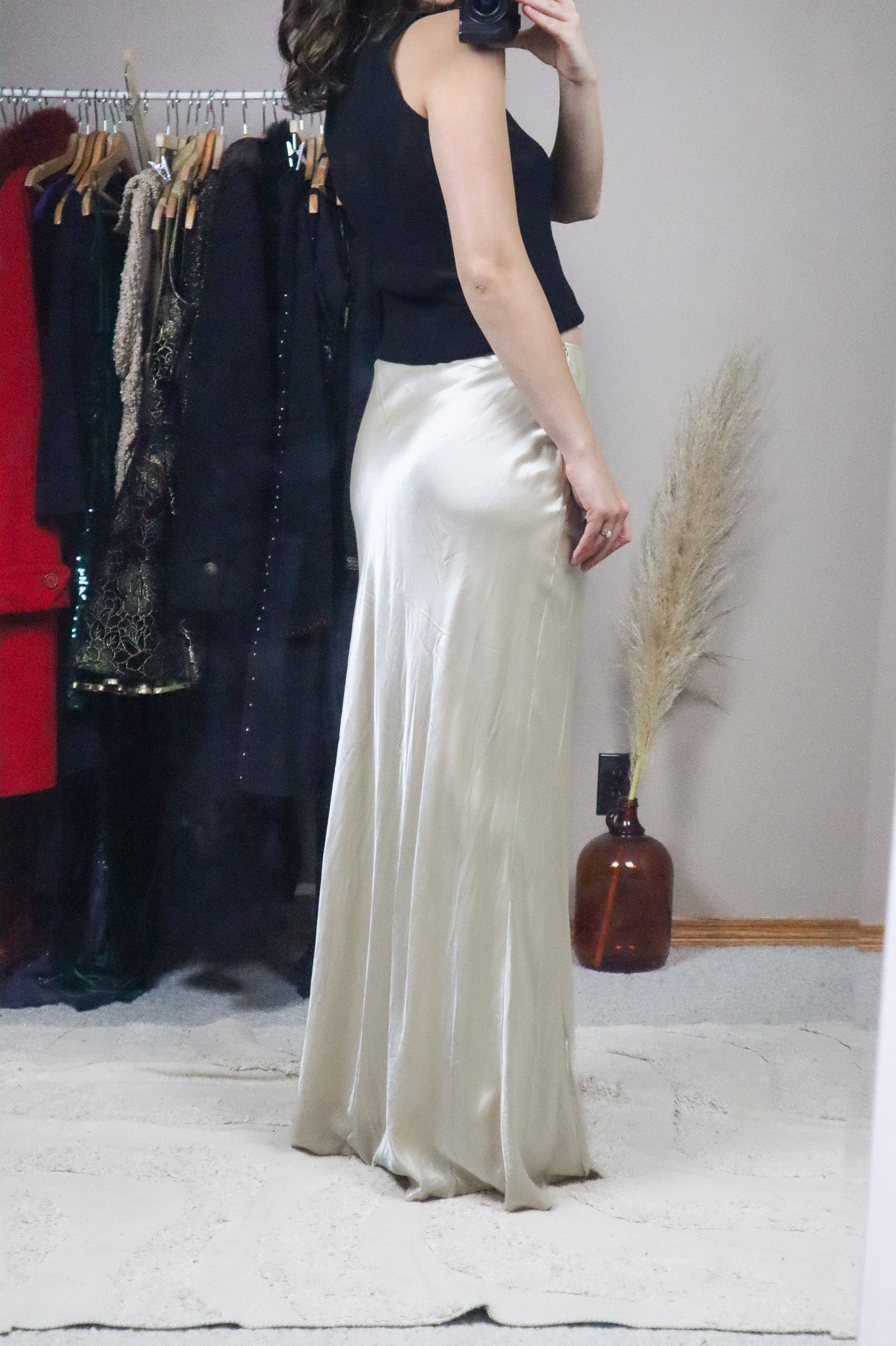 Made in Canada x Vintage x Satin Maxi Skirt (6)