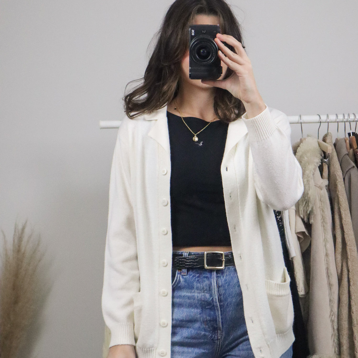 Vintage x Collared Cardigan (S)