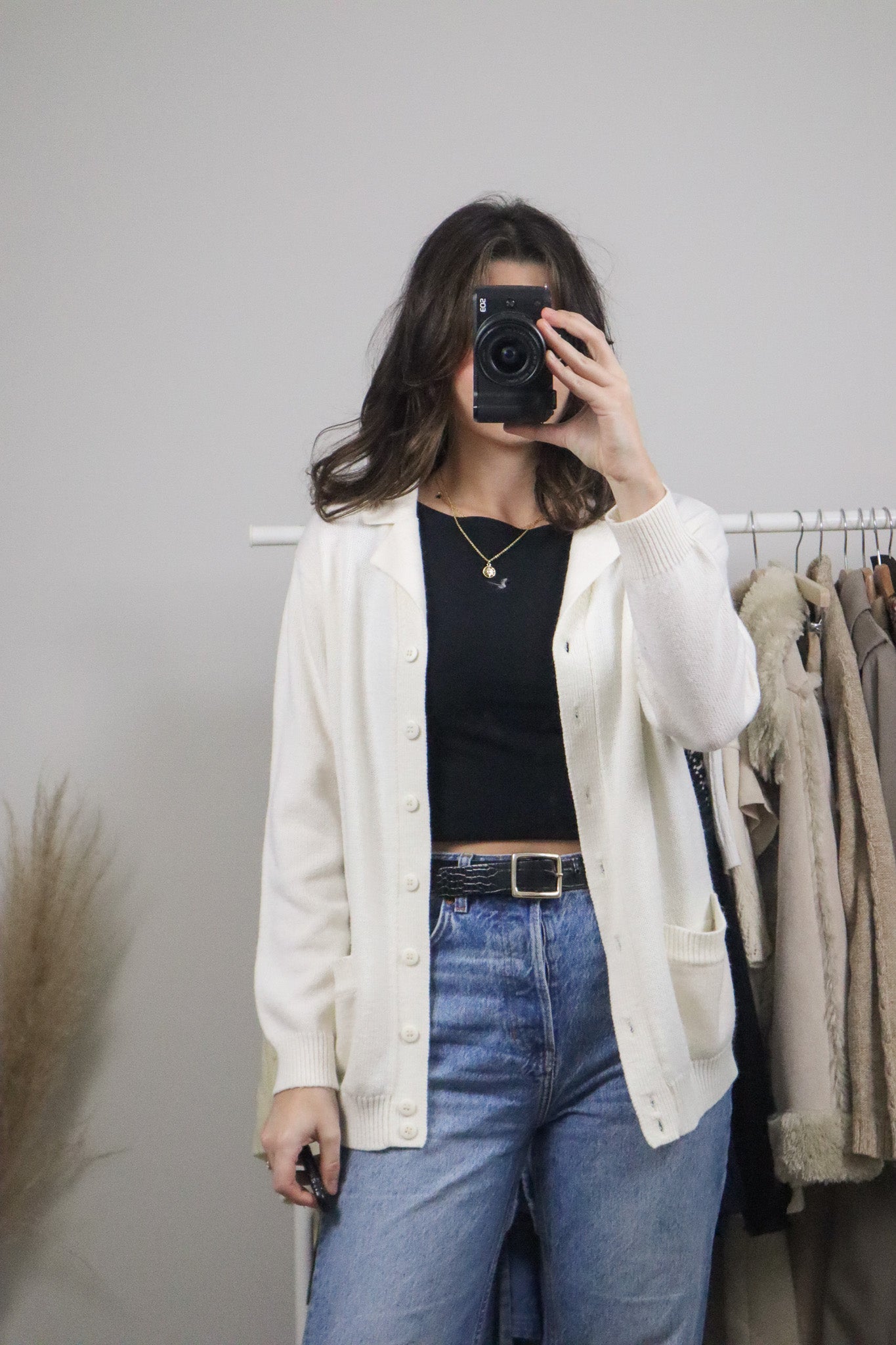 Vintage x Collared Cardigan (S)