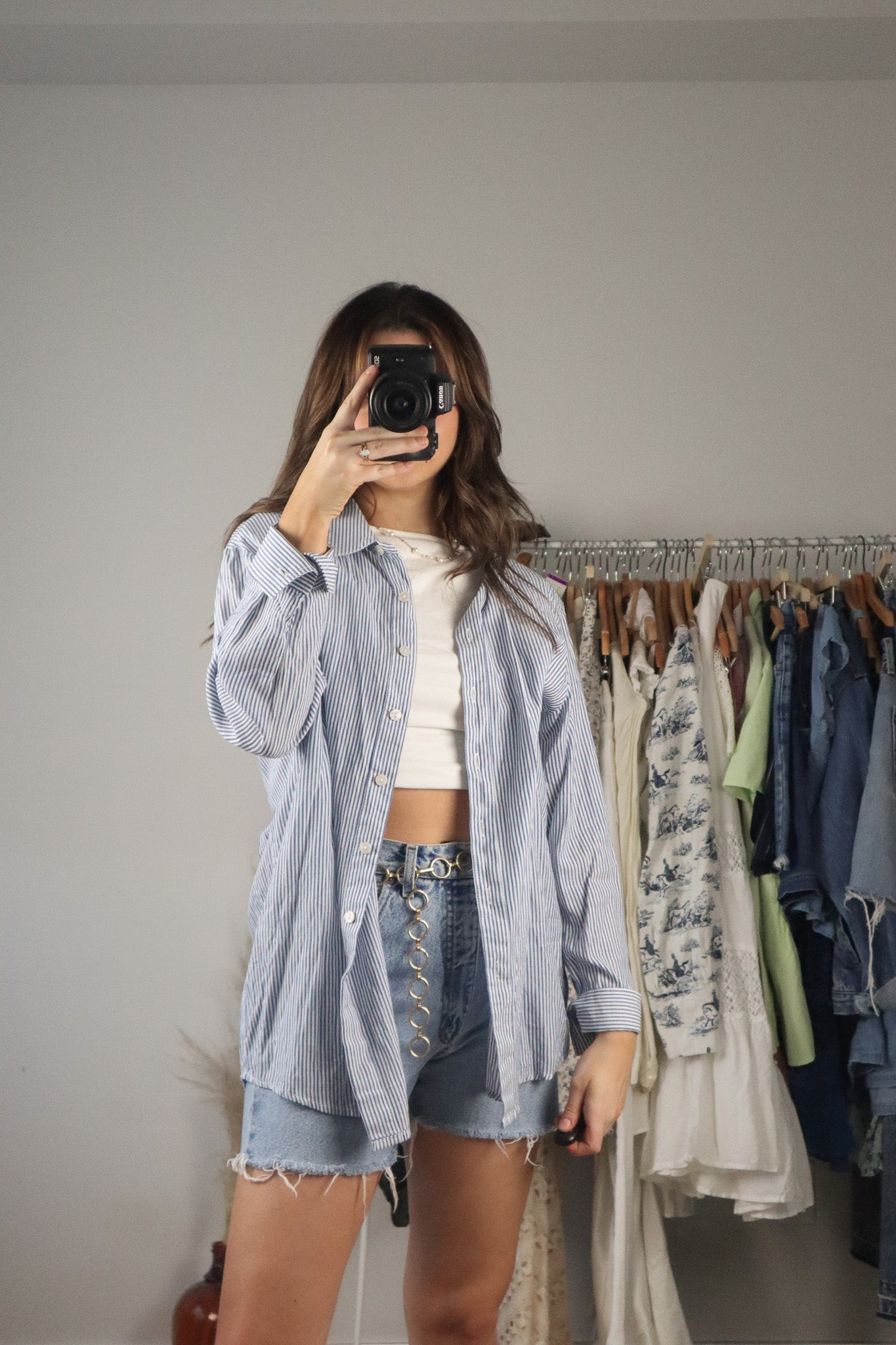 Modern x Striped Button Down (L)