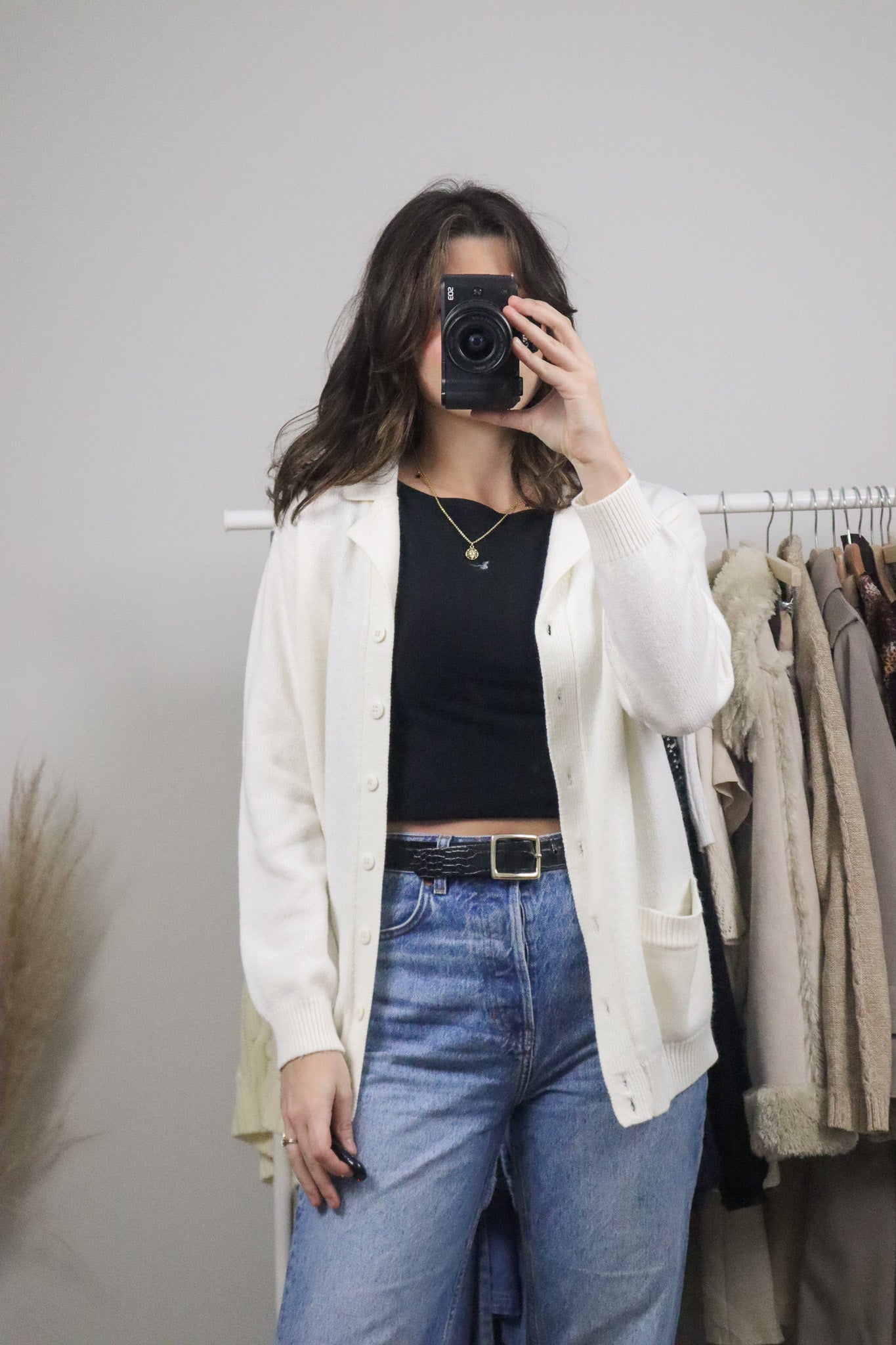 Vintage x Collared Cardigan (S)