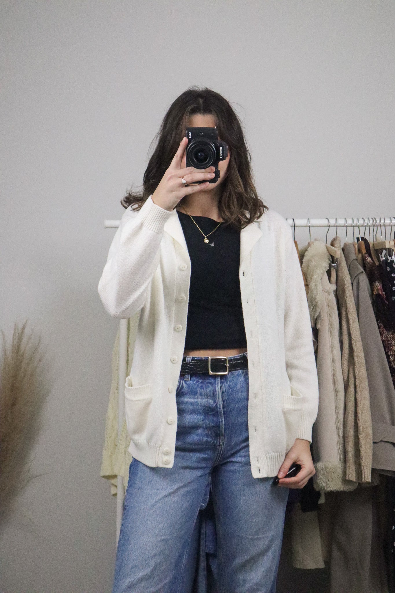 Vintage x Collared Cardigan (S)