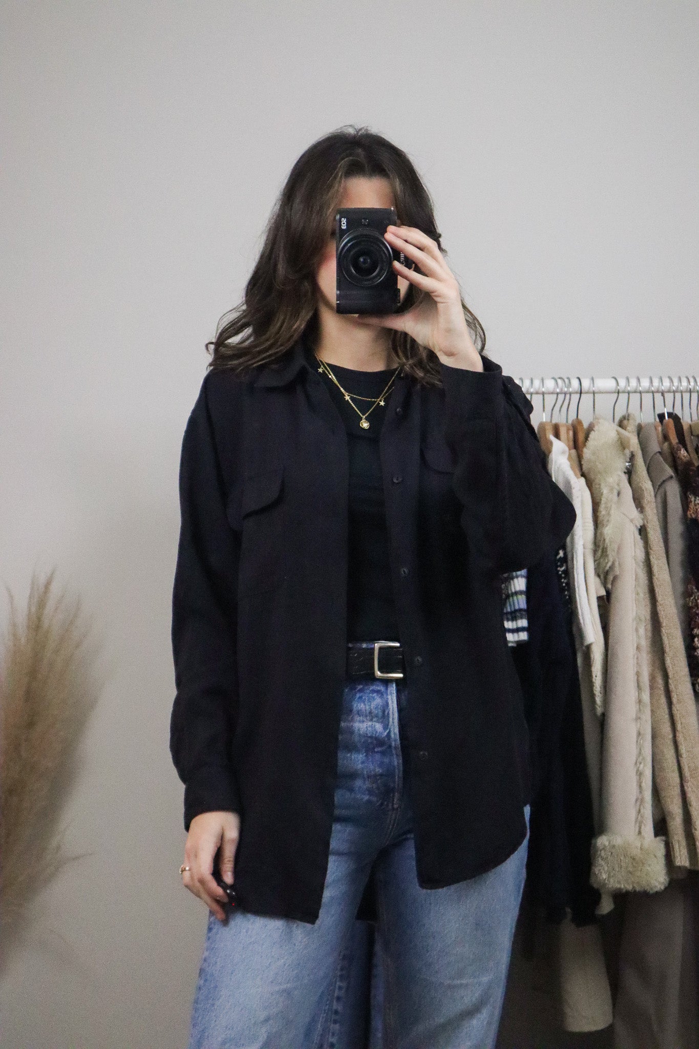 Vintage x Silk Button Up (S/M)