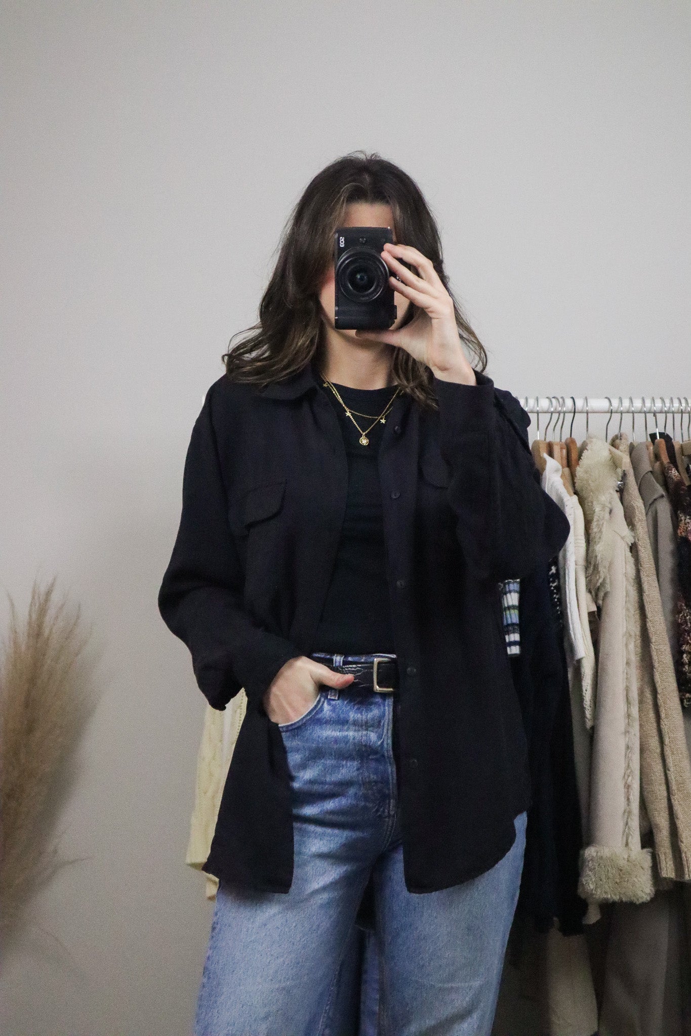 Vintage x Silk Button Up (S/M)