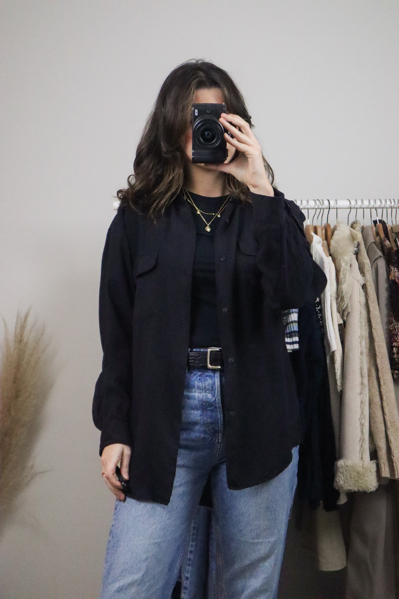 Vintage x Silk Button Up (S/M)