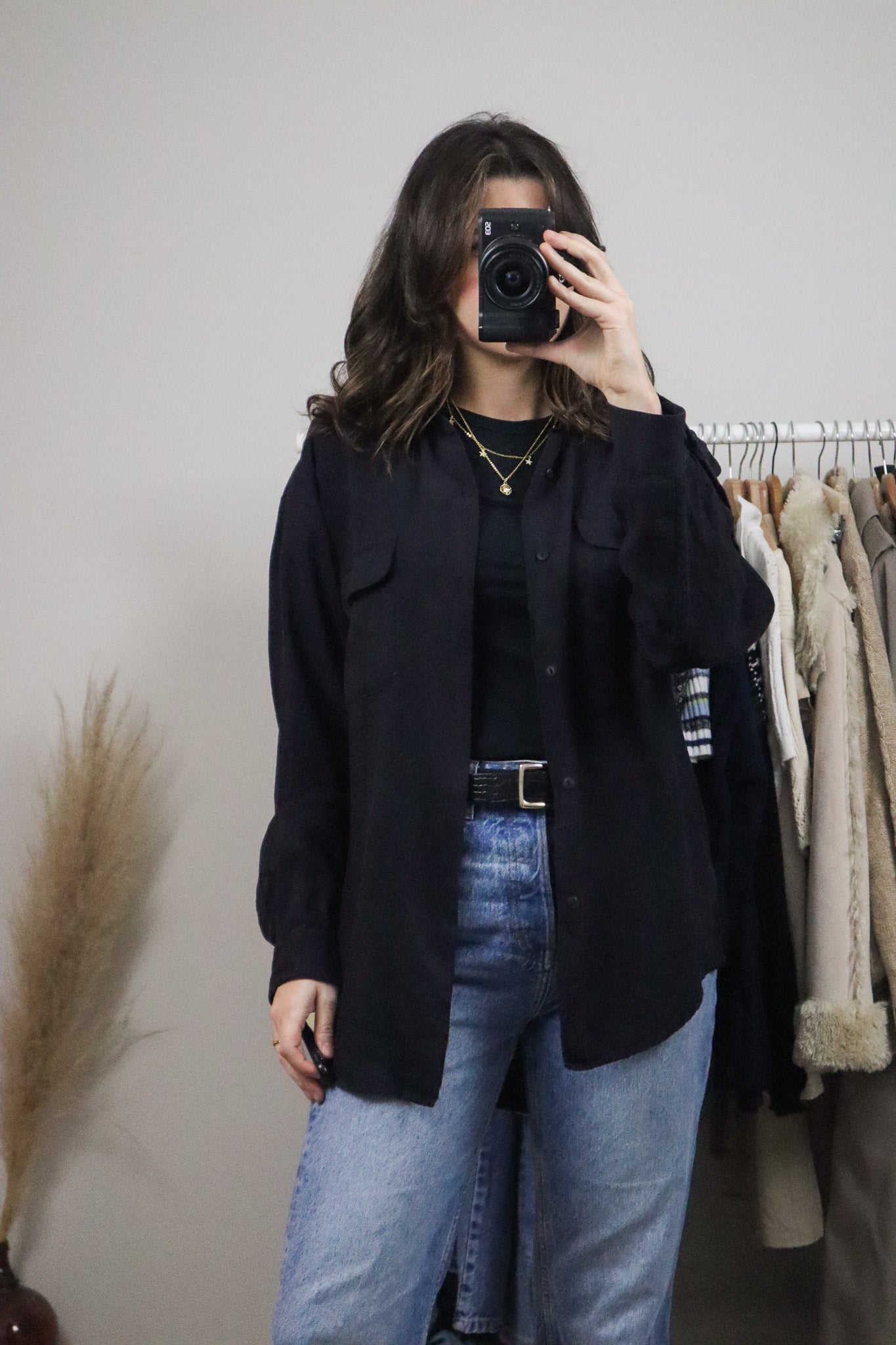 Vintage x Silk Button Up (S/M)