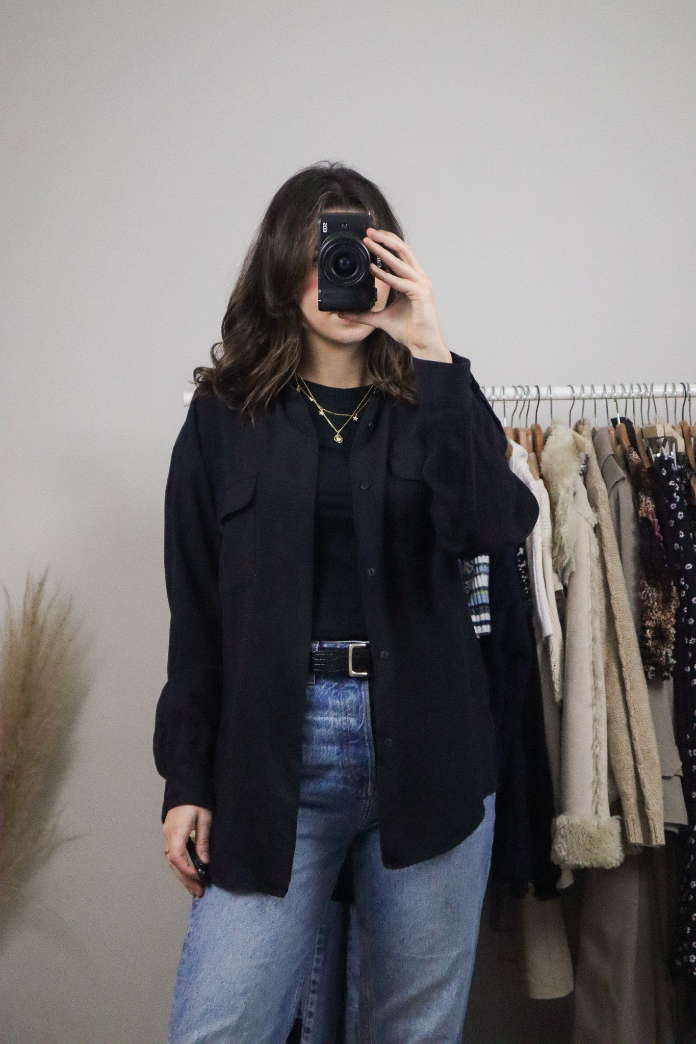 Vintage x Silk Button Up (S/M)