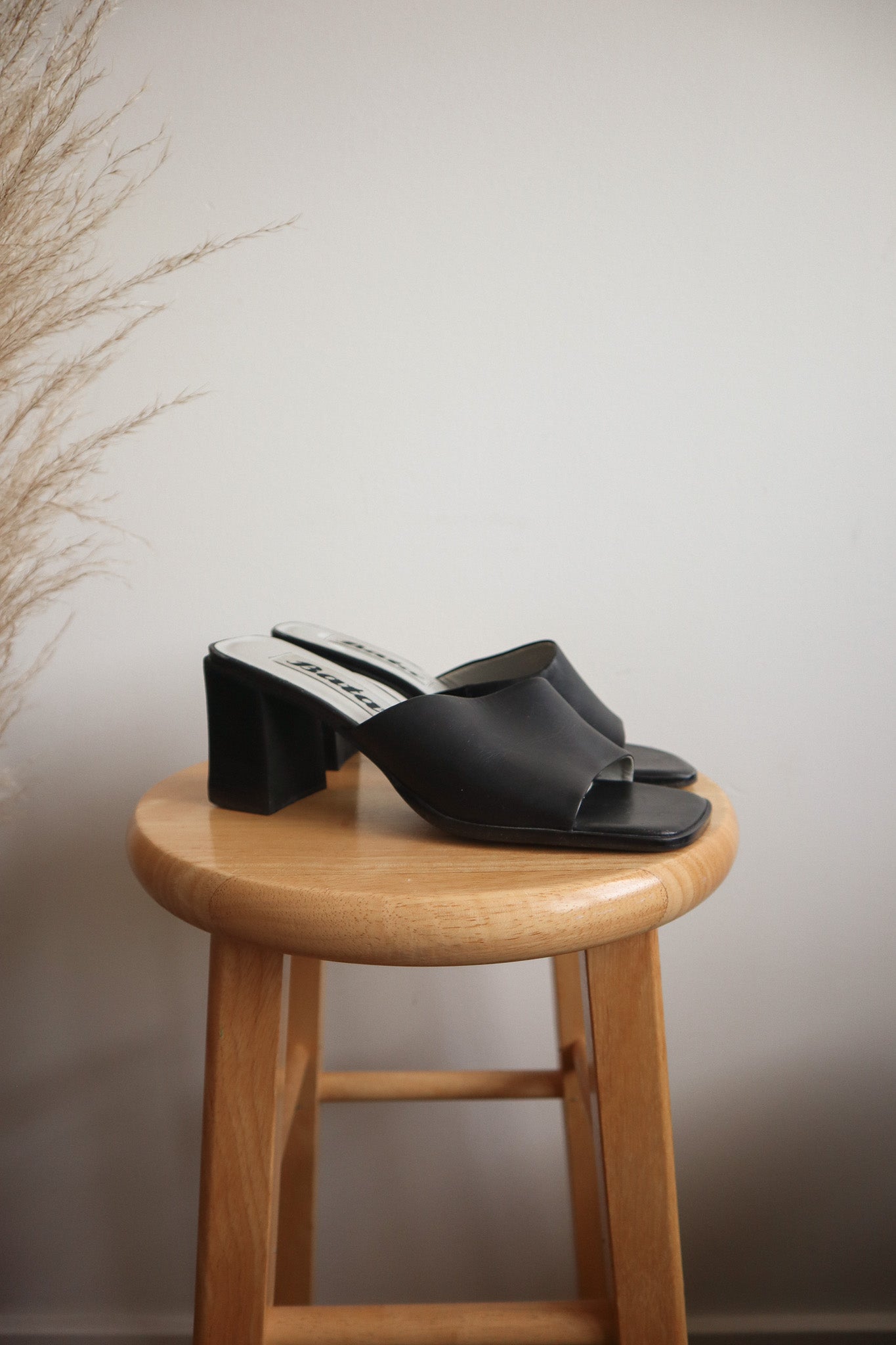 Vintage x Leather Heeled Mules (7)