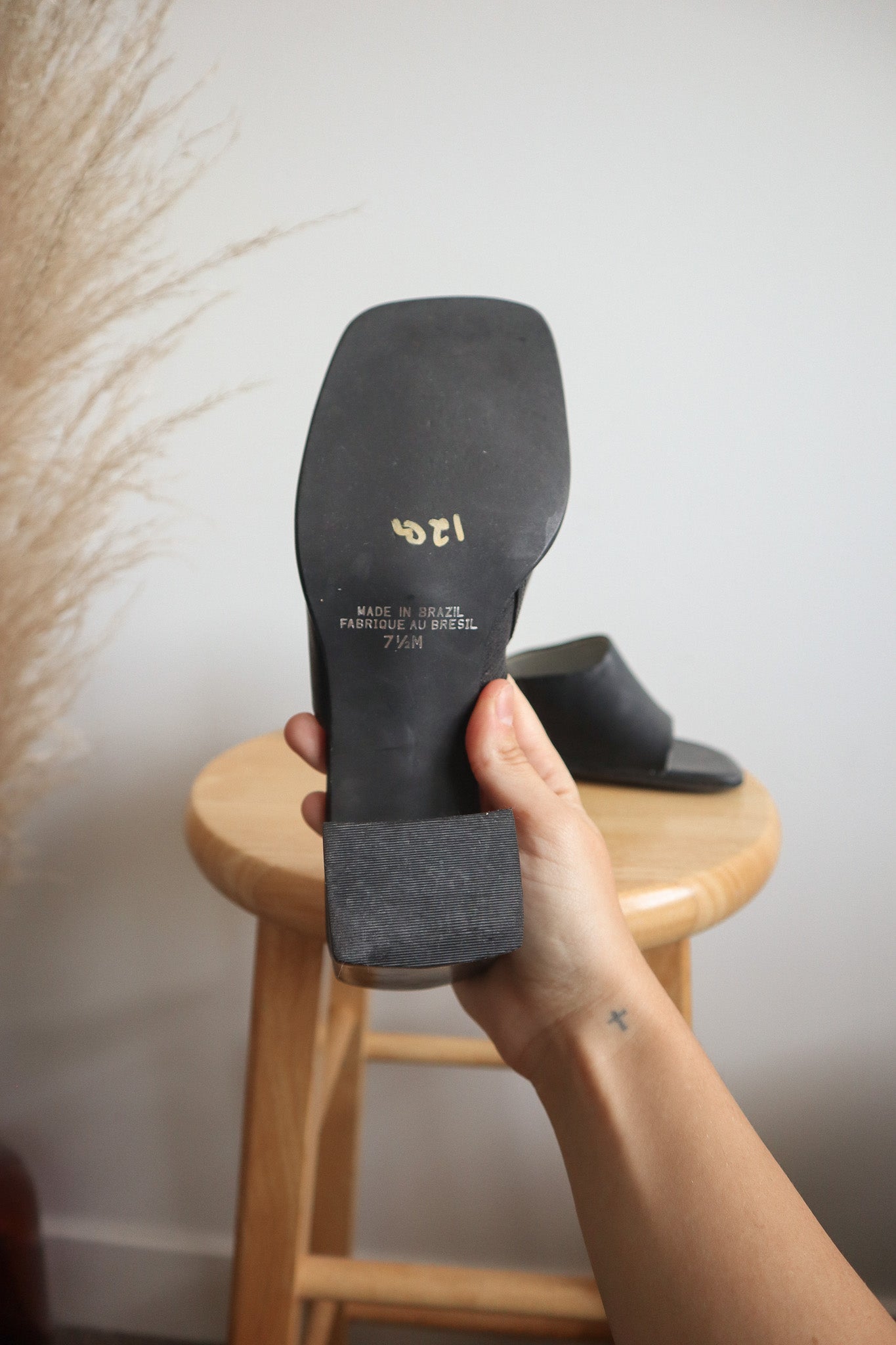 Vintage x Leather Heeled Mules (7)