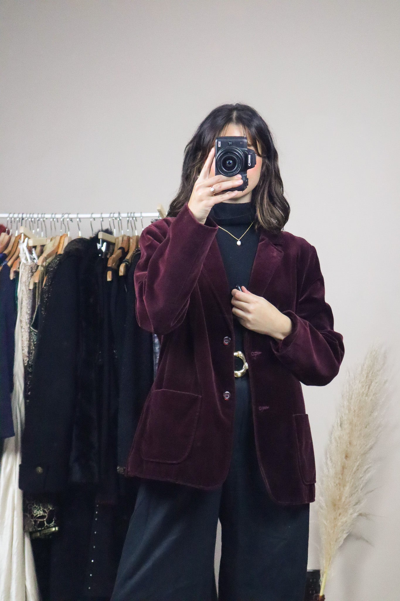 Made in Canada x Vintage x Velvet Blazer (M)