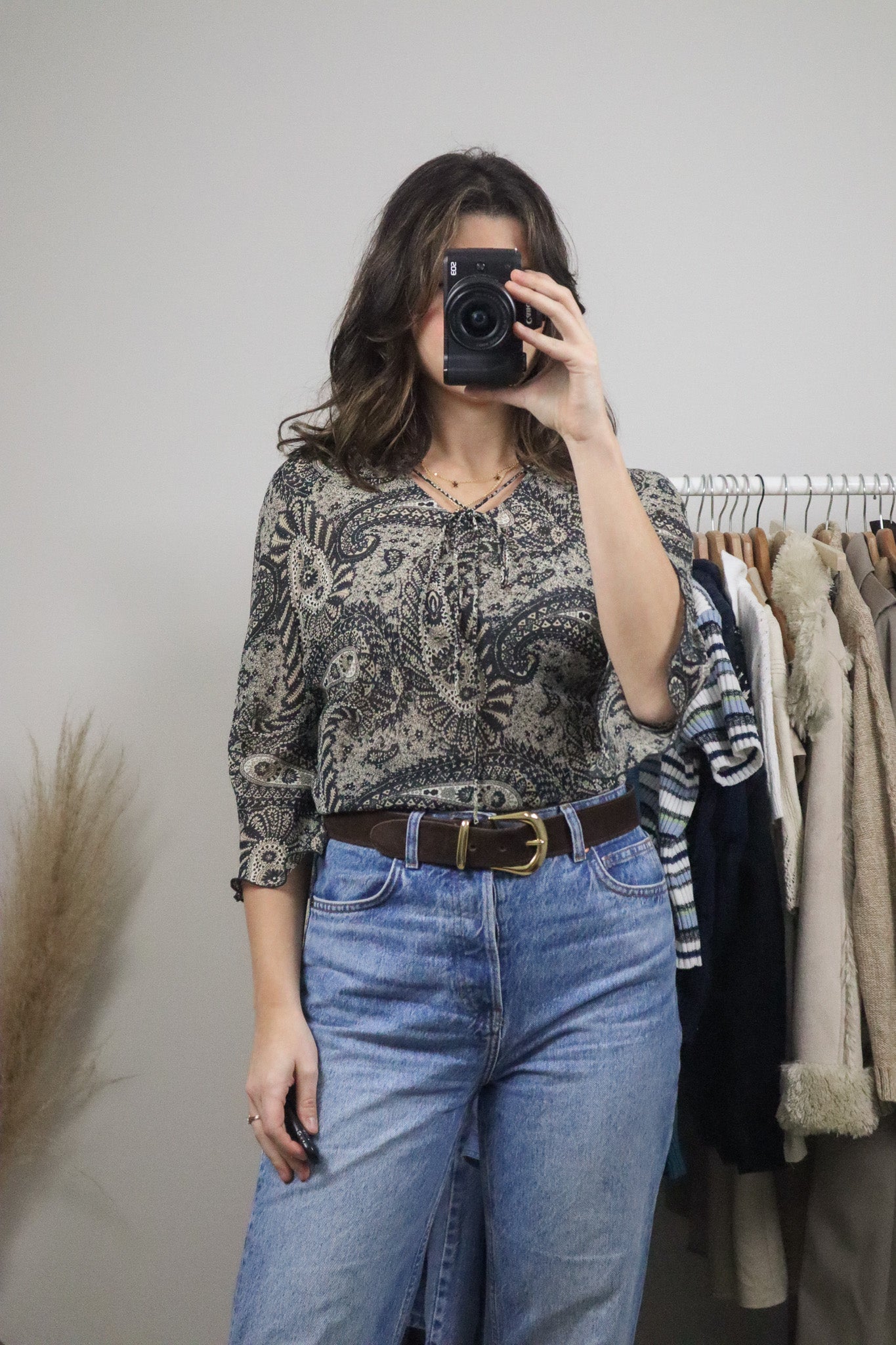 Vintage x Sheer Paisley Blouse (S)
