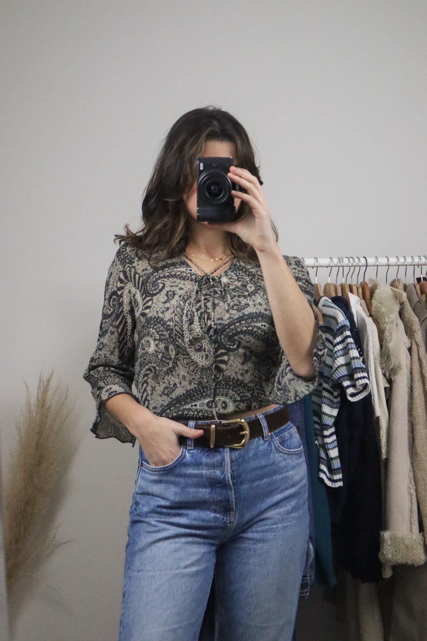 Vintage x Sheer Paisley Blouse (S)