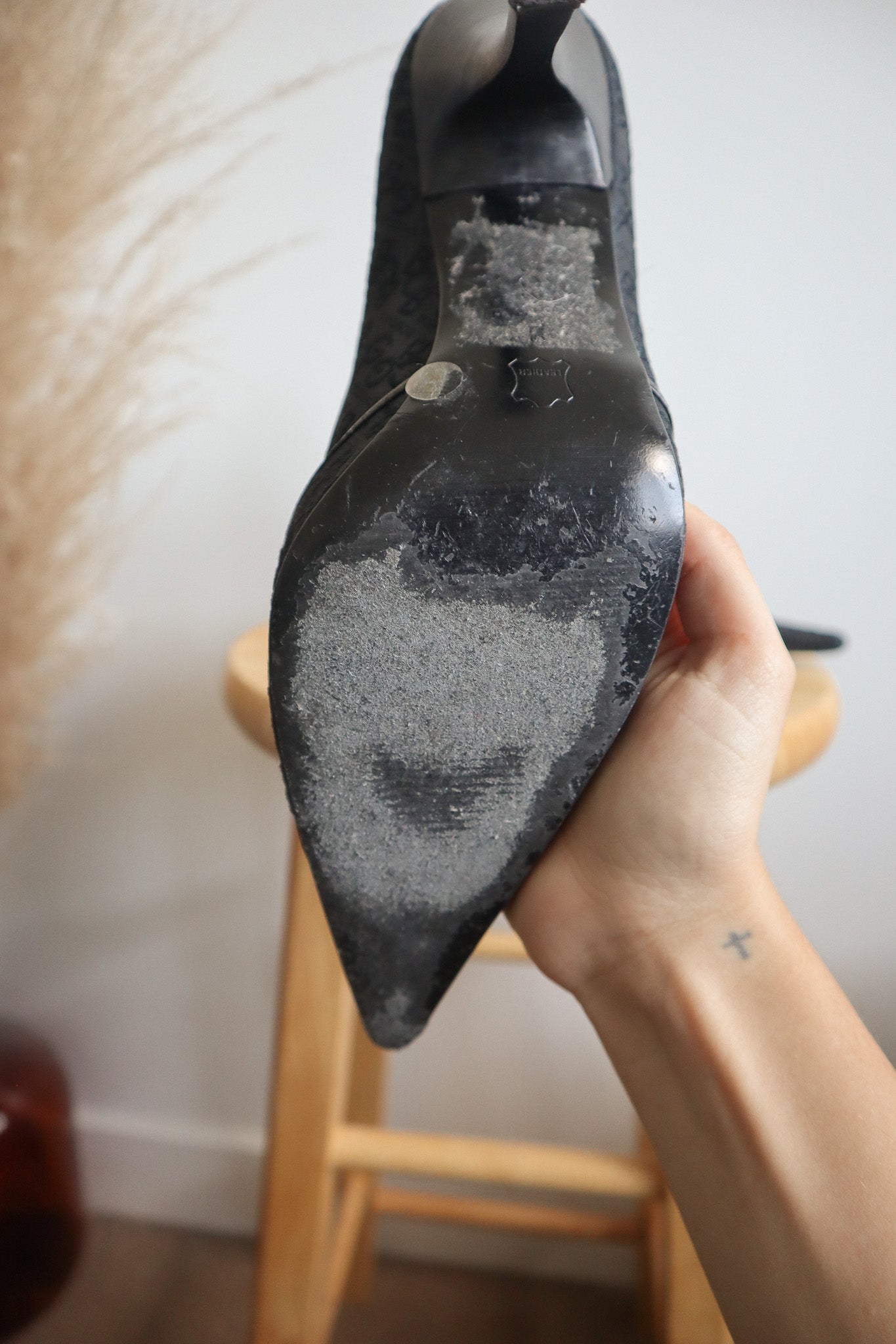 Vintage x Leather Bow Heels (8)