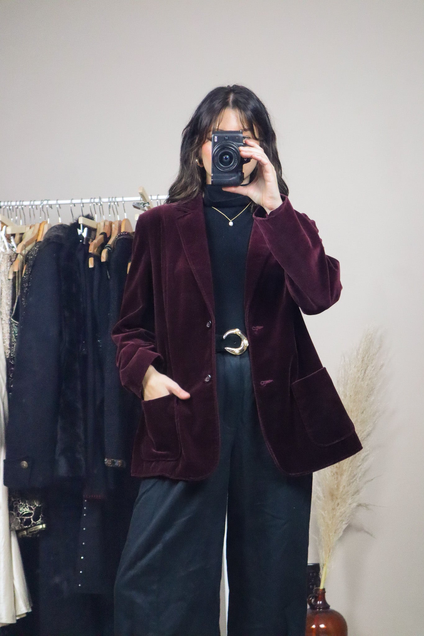 Made in Canada x Vintage x Velvet Blazer (M)