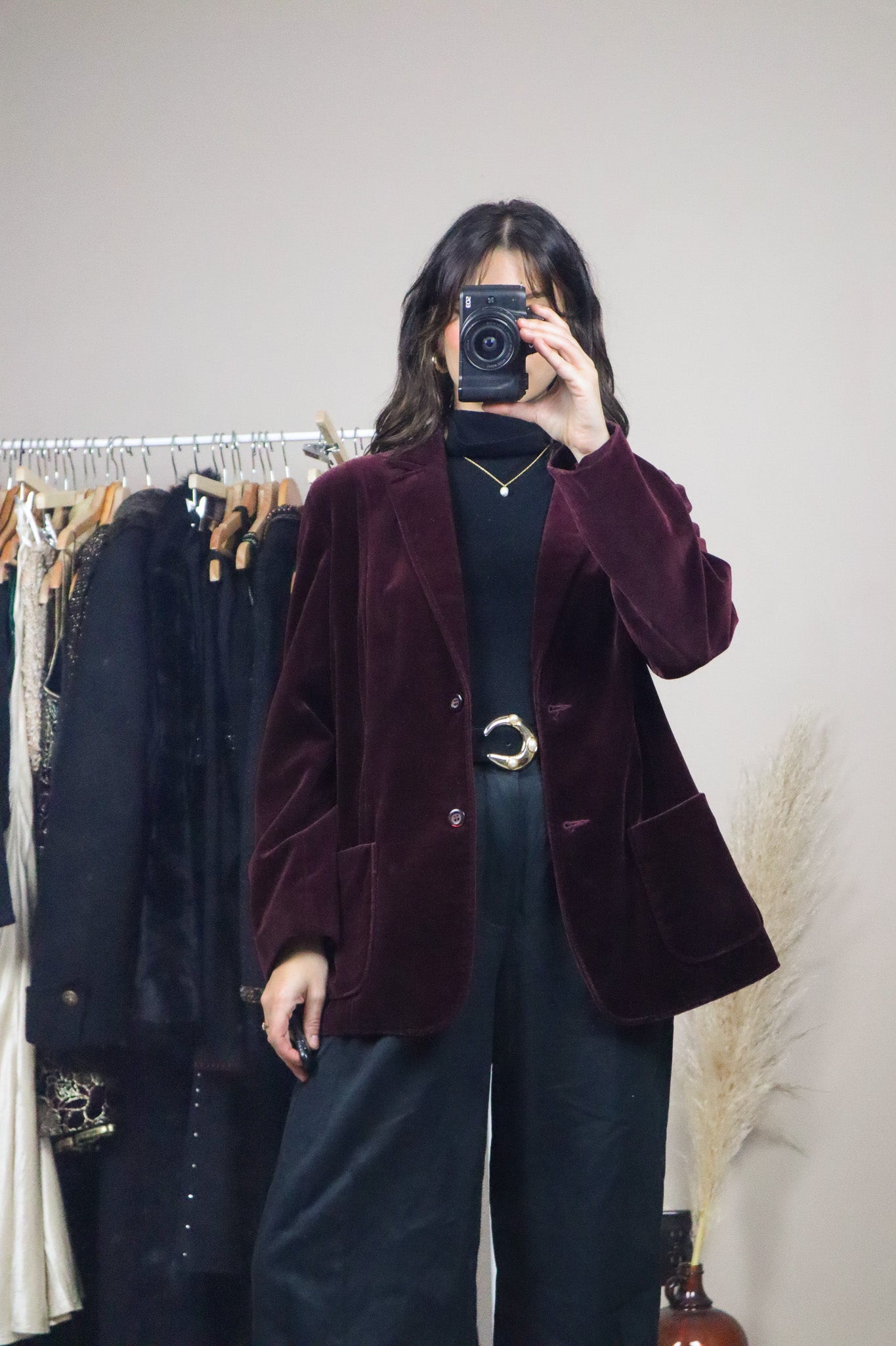 Made in Canada x Vintage x Velvet Blazer (M)