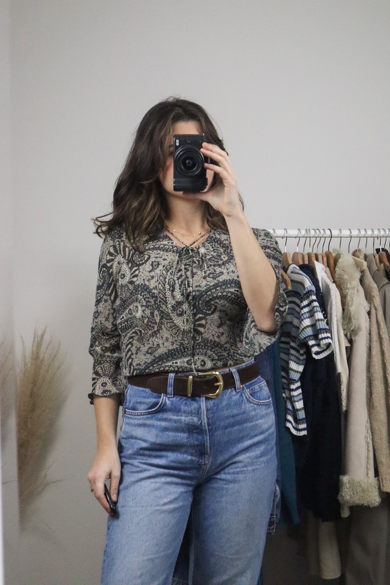Vintage x Sheer Paisley Blouse (S)